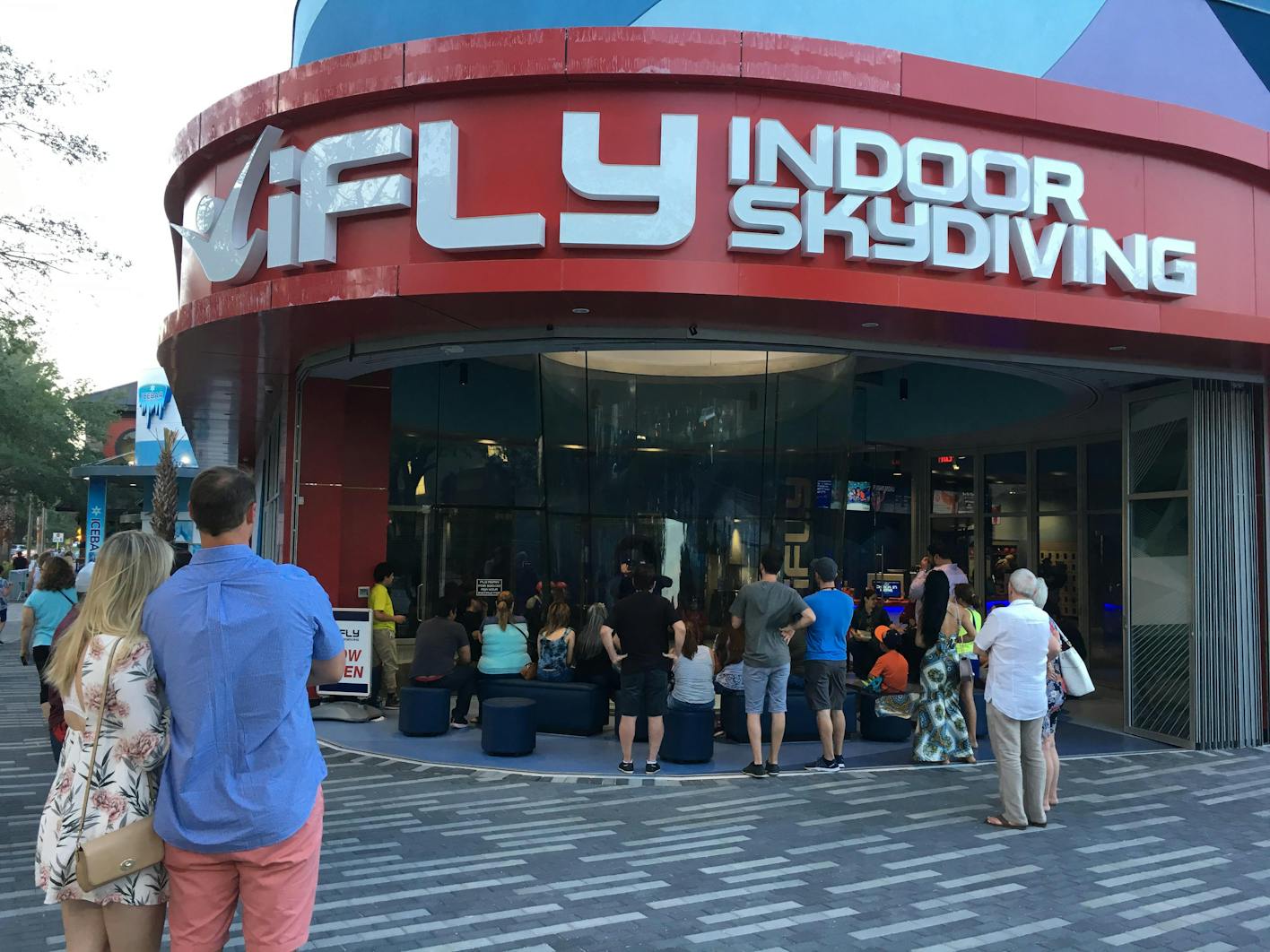 iFly storefront open with spectators in Orlando