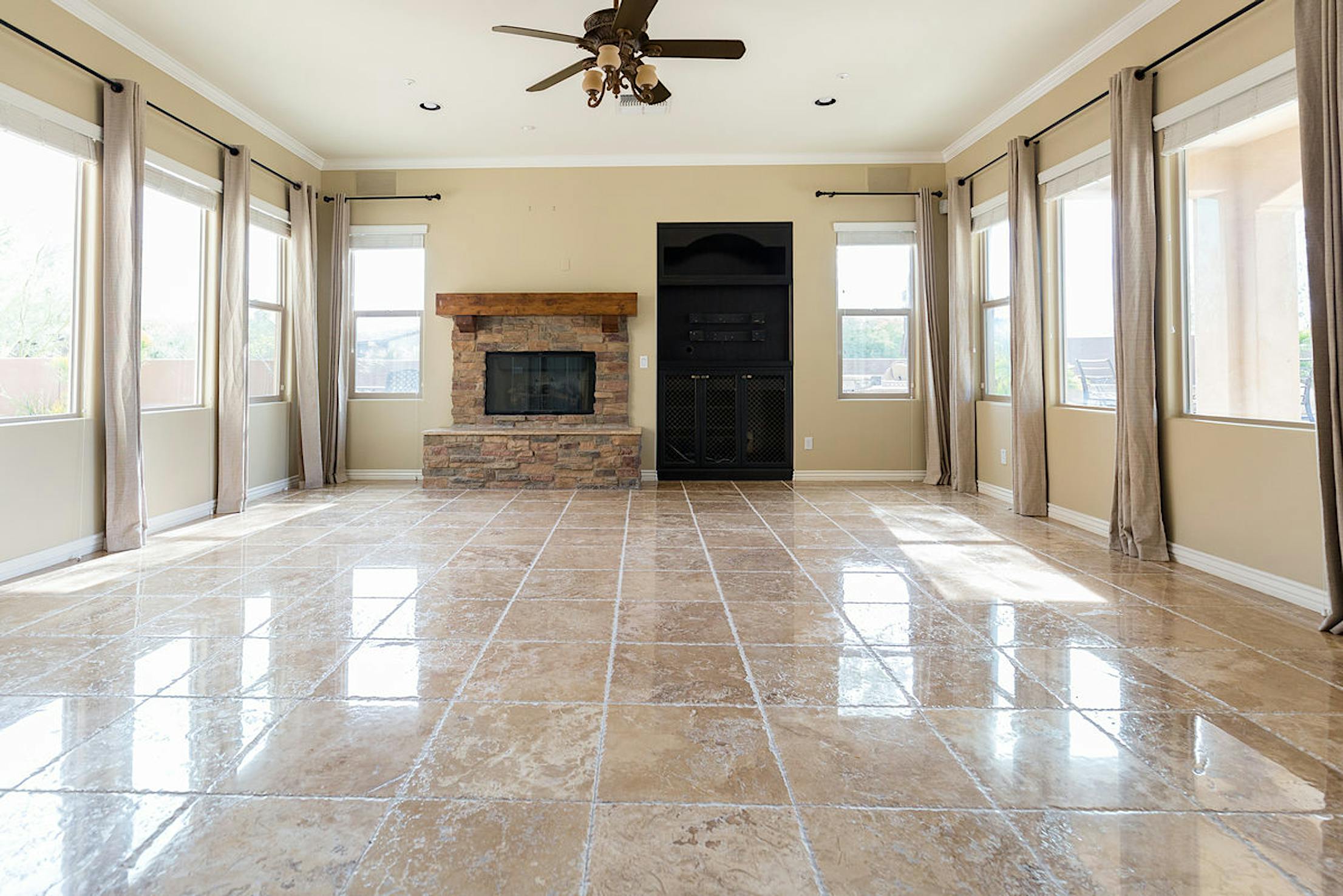 pre-remodel interior of family room