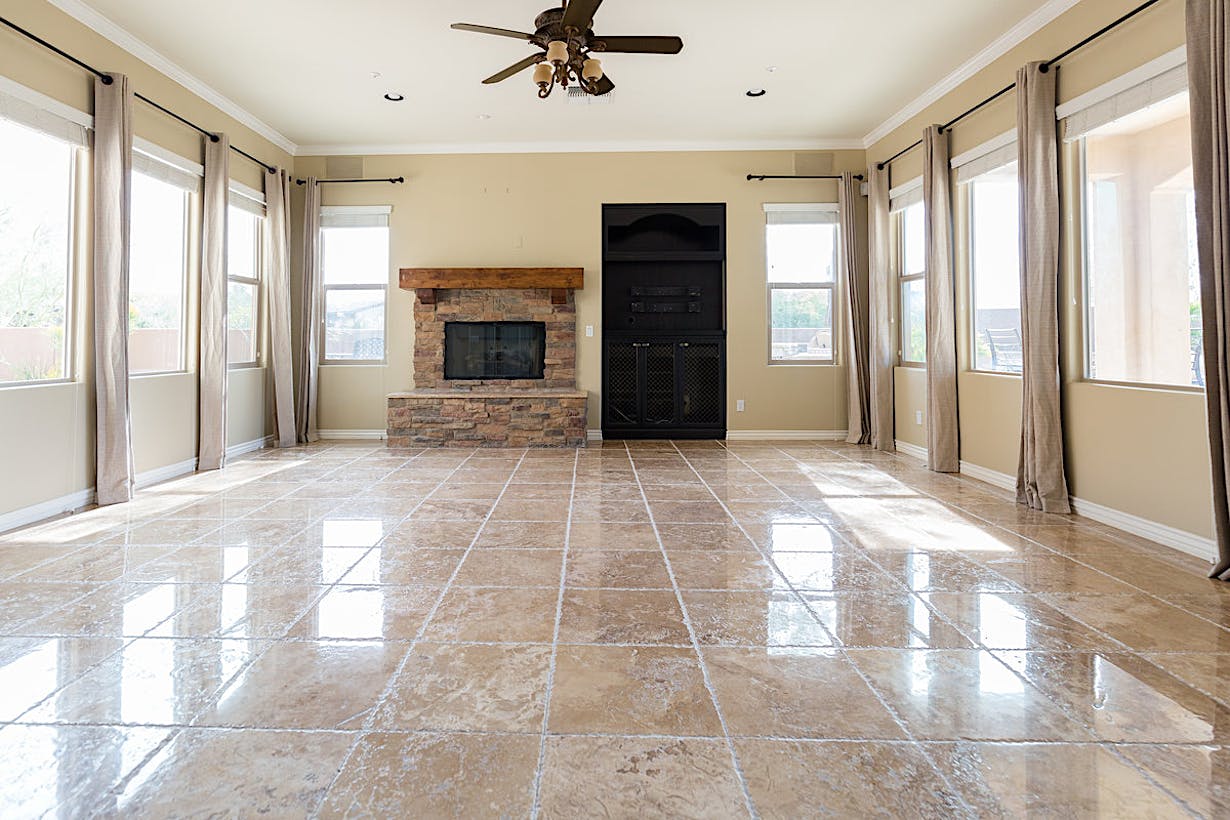 pre-remodel interior of family room
