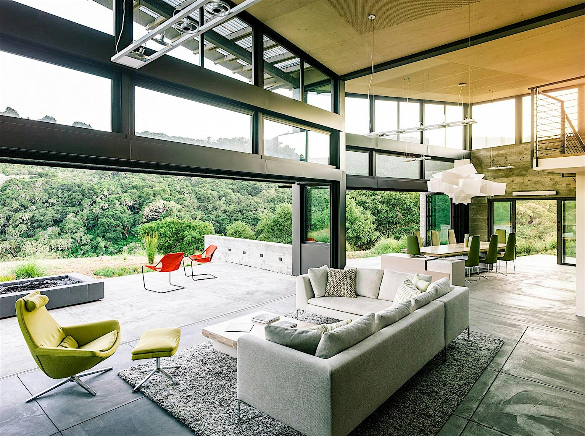 design inspiration in this serene home in Carmel California with folding glass walls