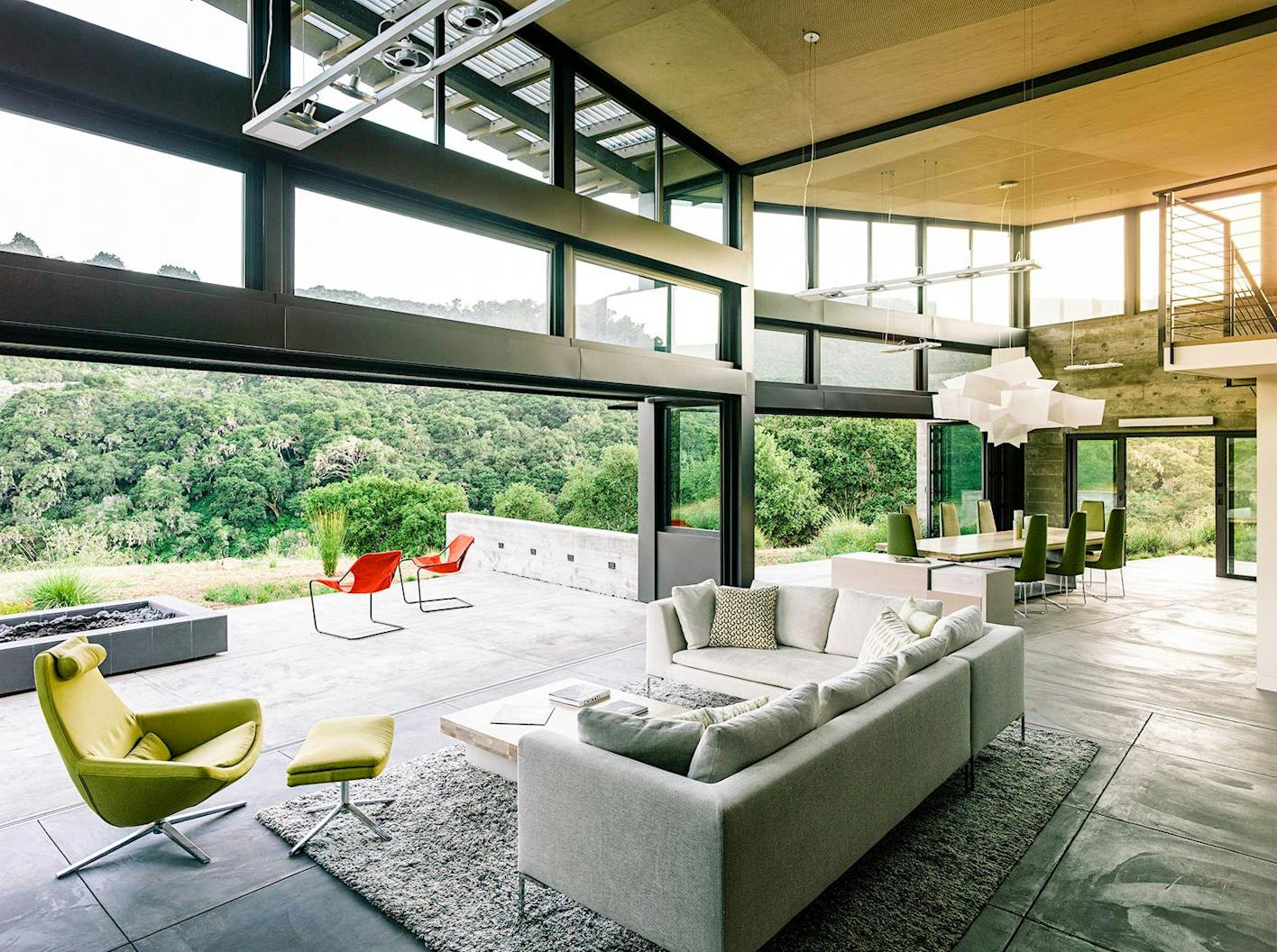 design inspiration in this serene home in Carmel California with folding glass walls