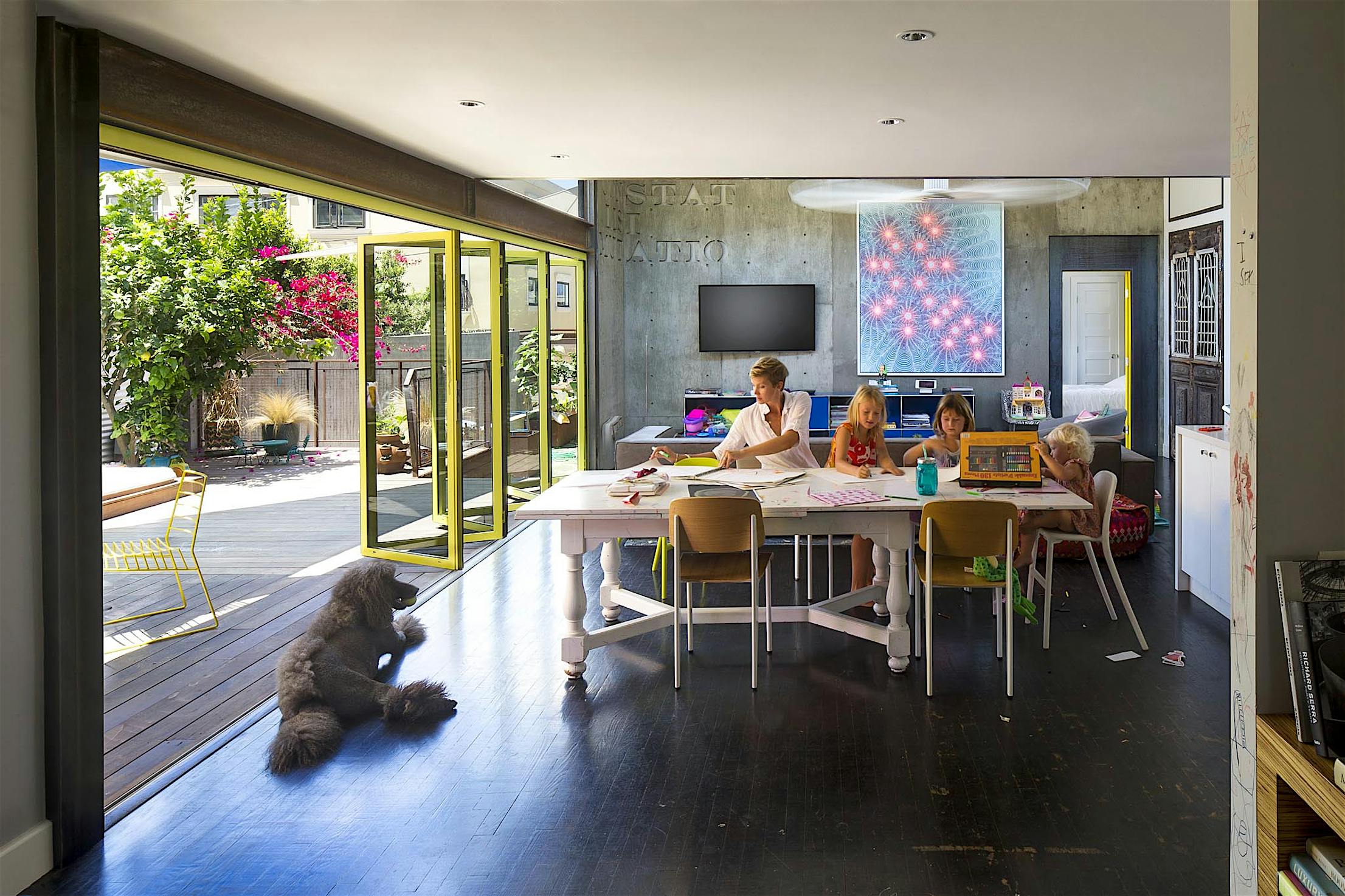 creating a healthy home for homeschooling with fresh air and daylight with bifold door