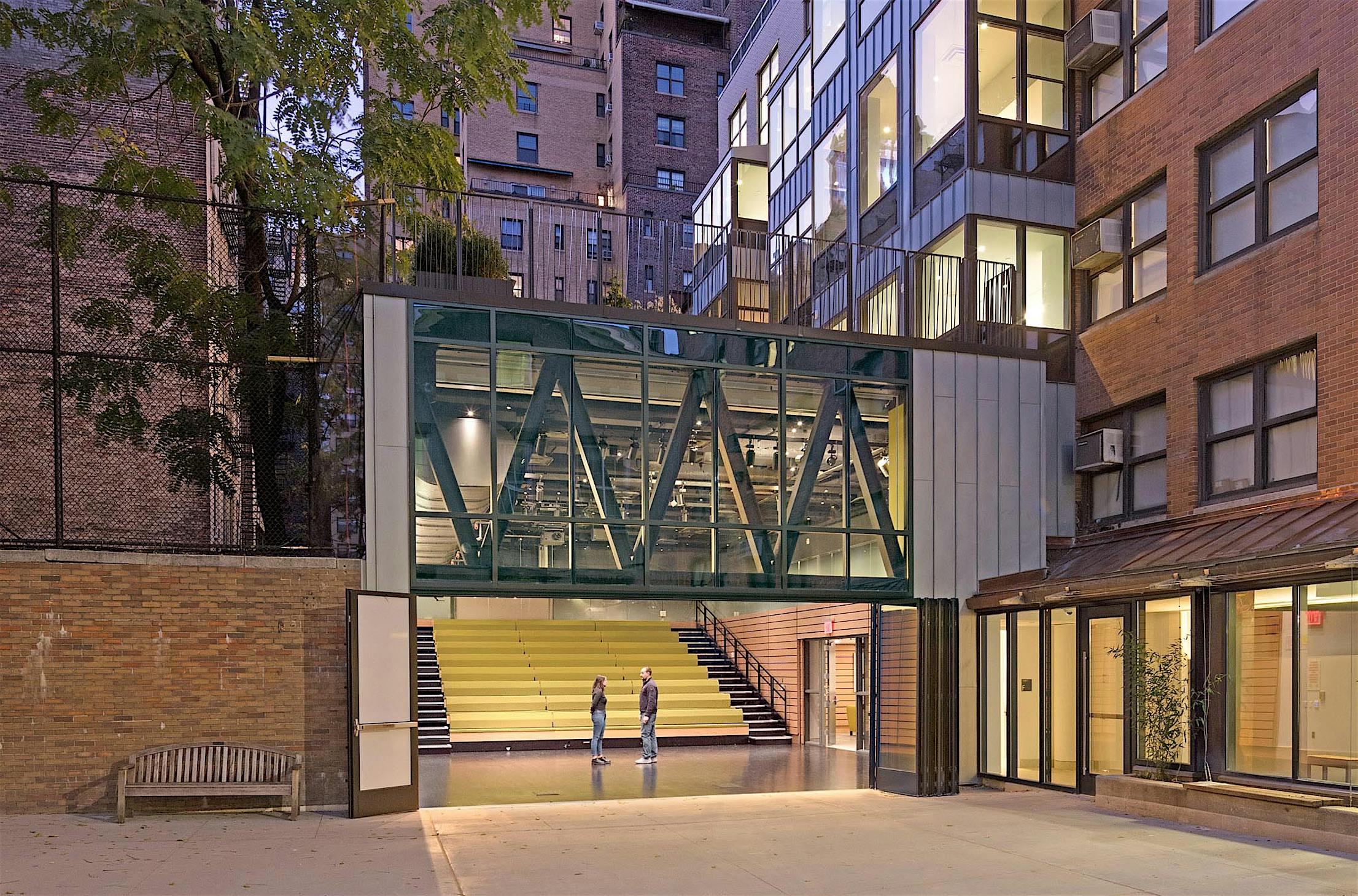 new additon to 21st century school design with folding glass walls