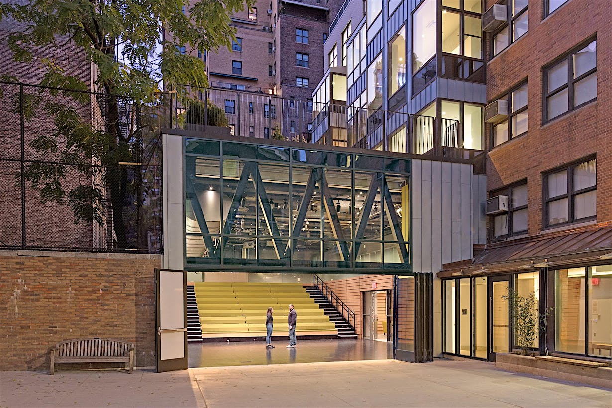 new additon to 21st century school design with folding glass walls