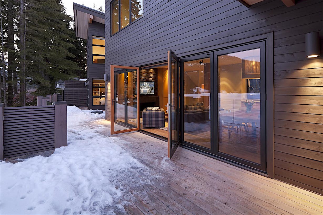 wood opening glass wall system