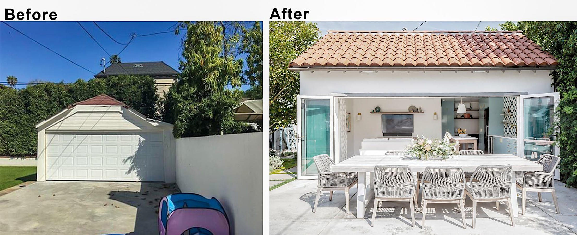 garage renovation turns into ADU office and guest room