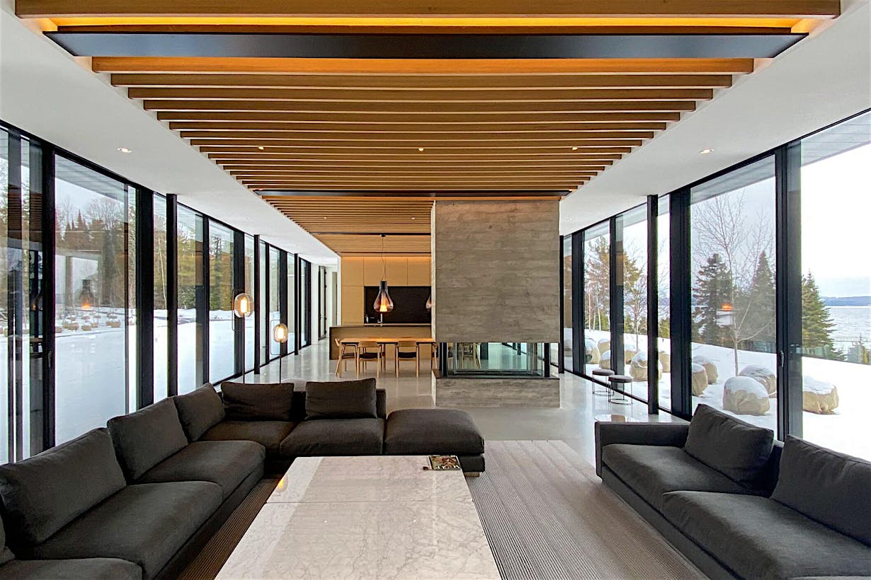 cero by NanaWall minimal sliding glass walls in winter getaway