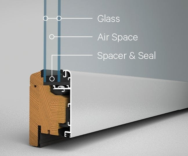 insulated glass walls cross section