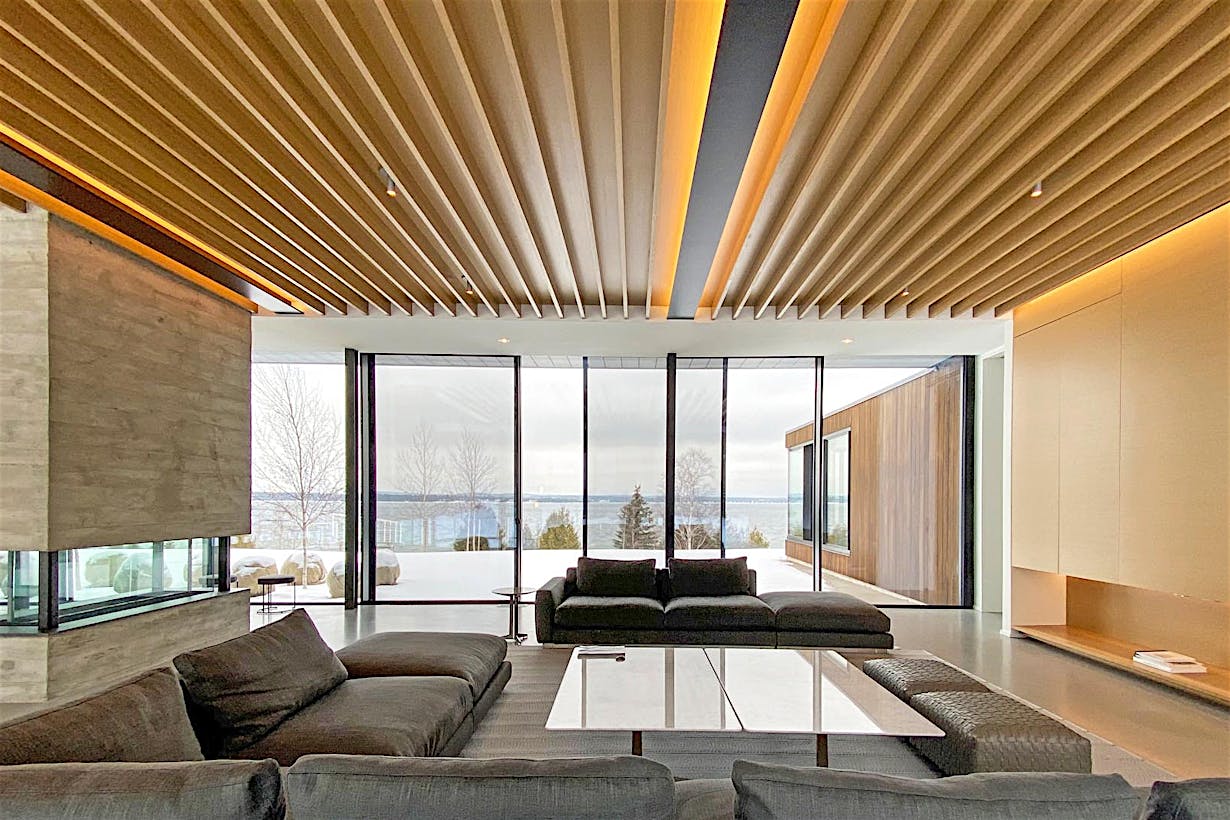 floor to ceiling exterior moving glass walls