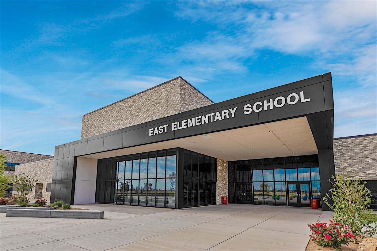elementary school with collaborative learning hubs design