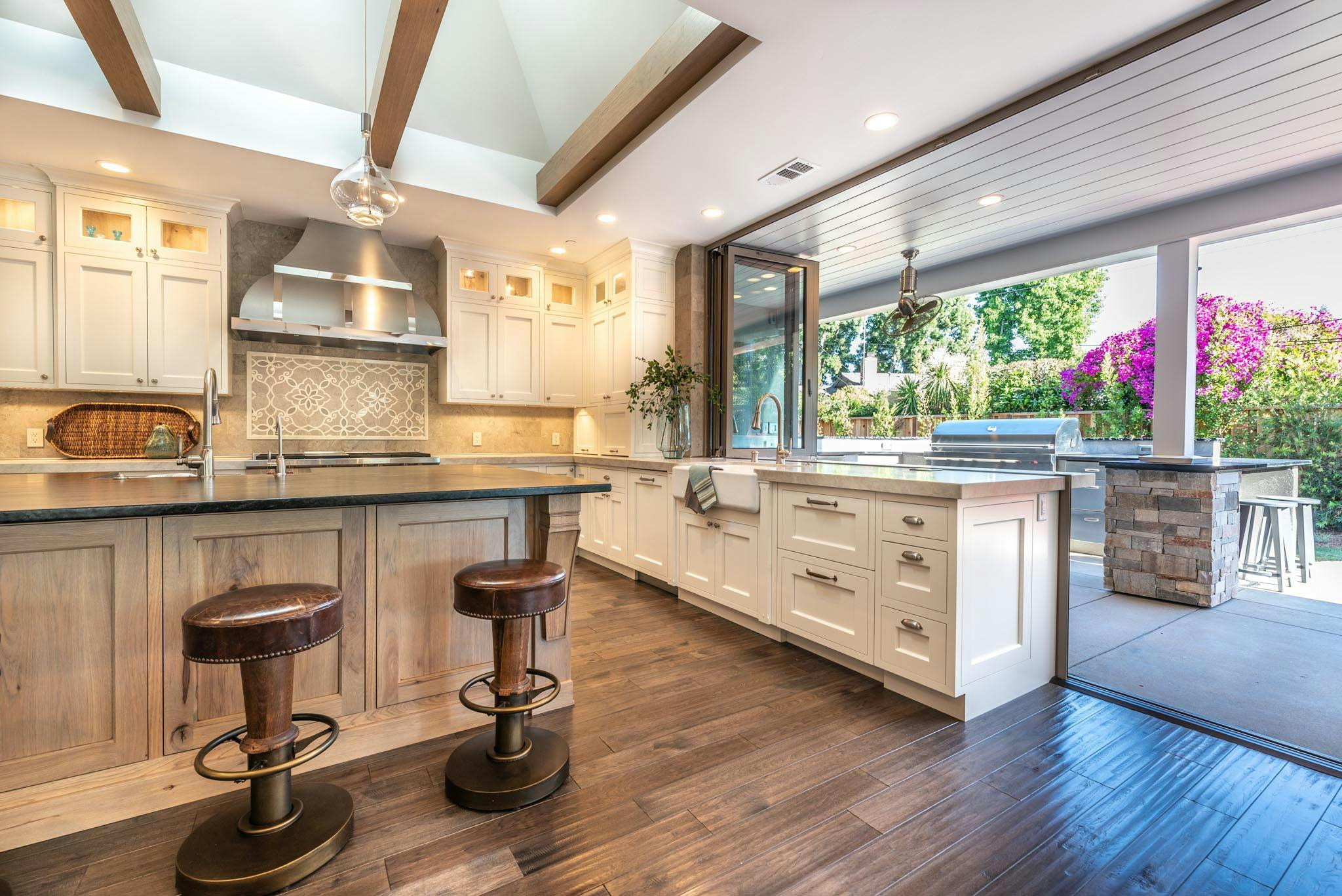 window door combination kitchen transition in residential design