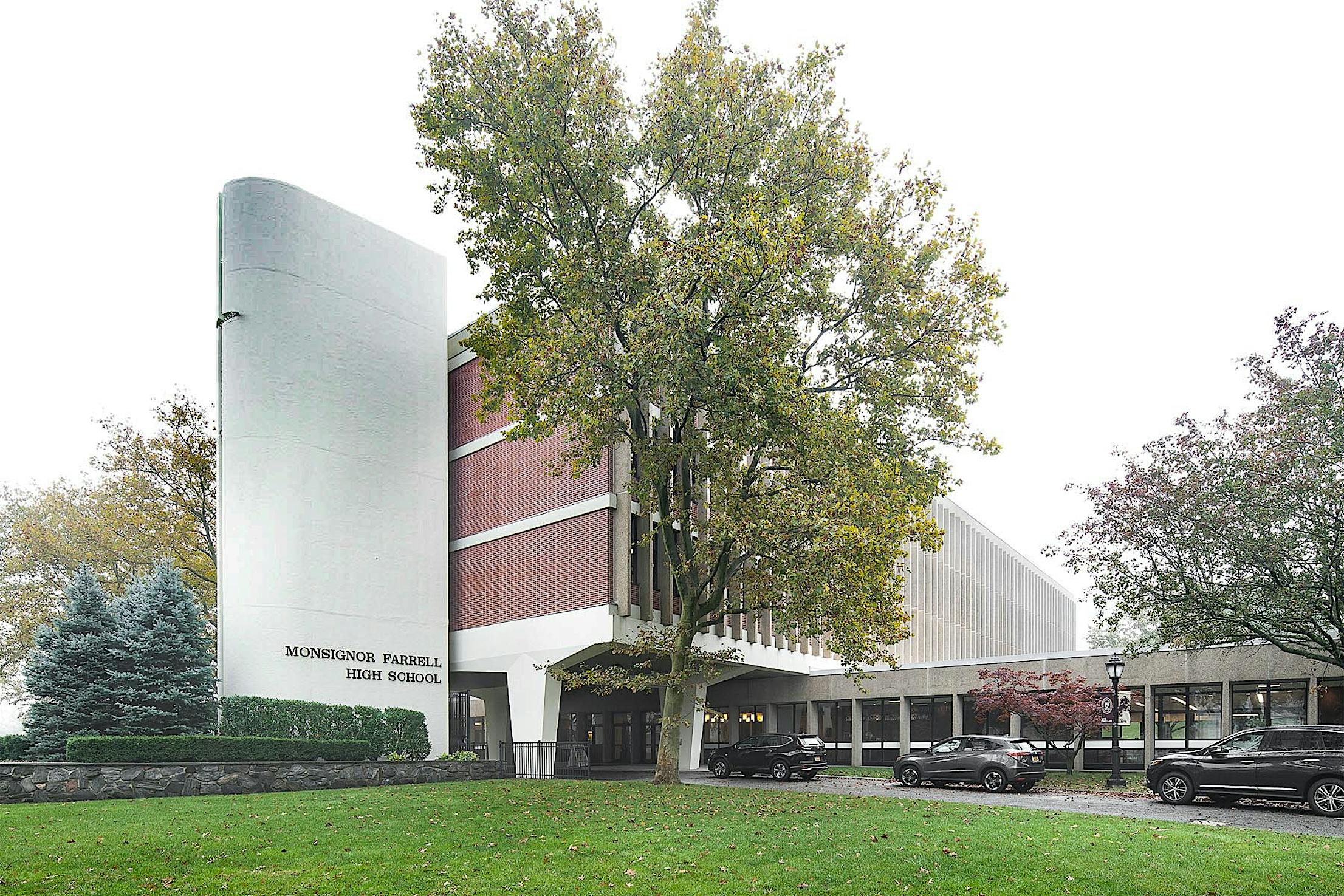 acoustic glass wall systems at Farrell High School