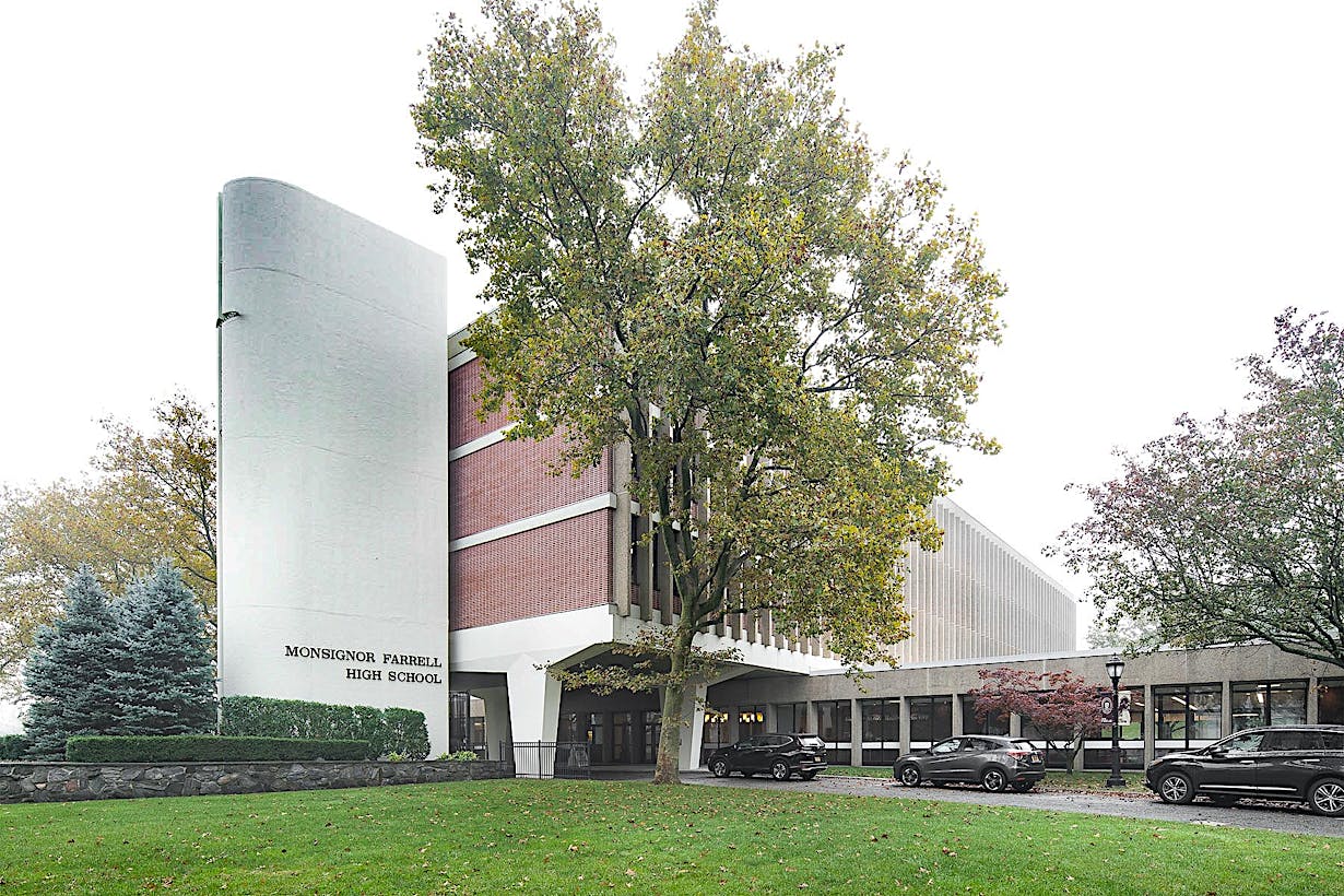 acoustic glass wall systems at Farrell High School