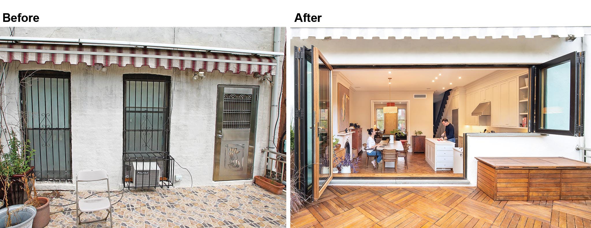 transformations with retractable patio doors