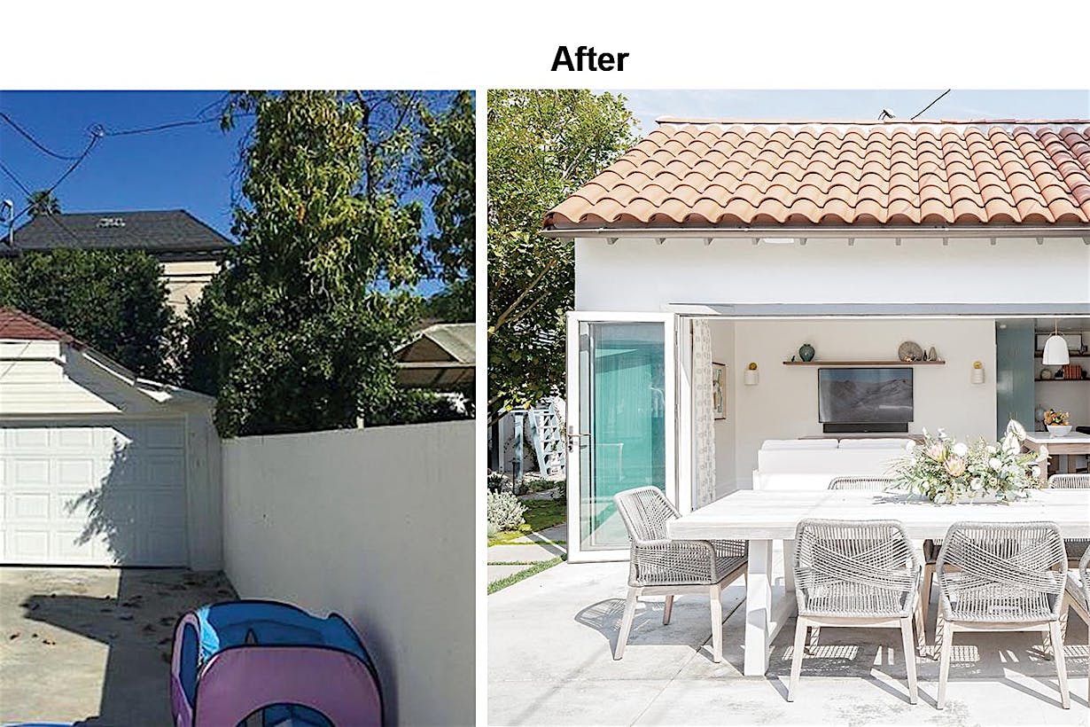 ADU renovation with folding patio doors