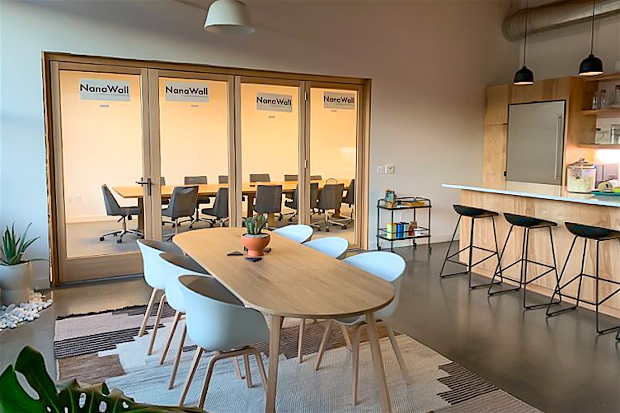 interior folding glass doors FoldFlat Technology with NanaWall