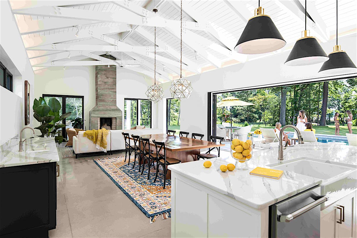 Folding glass patio doors