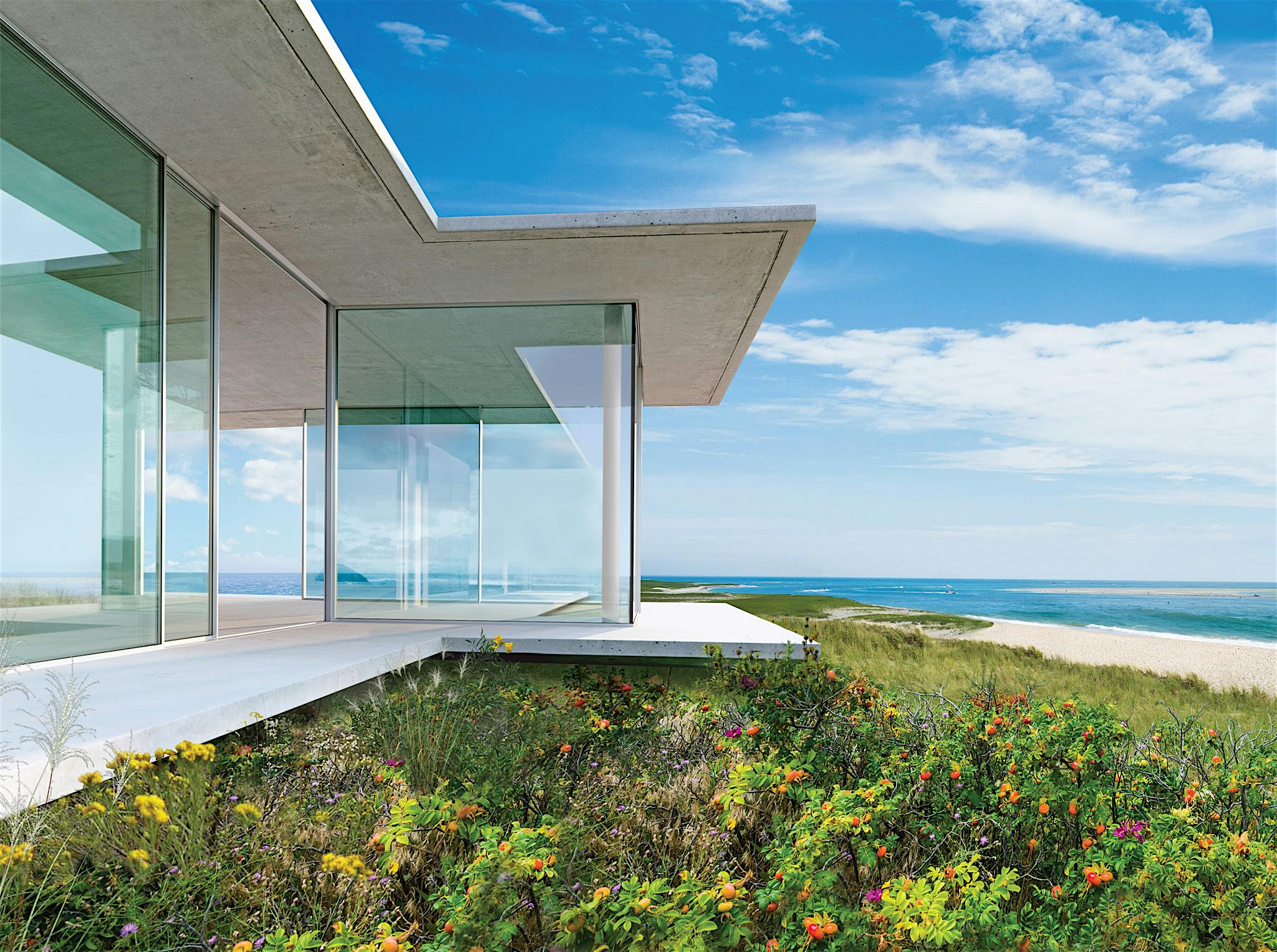 residential glass walls in must see beach house