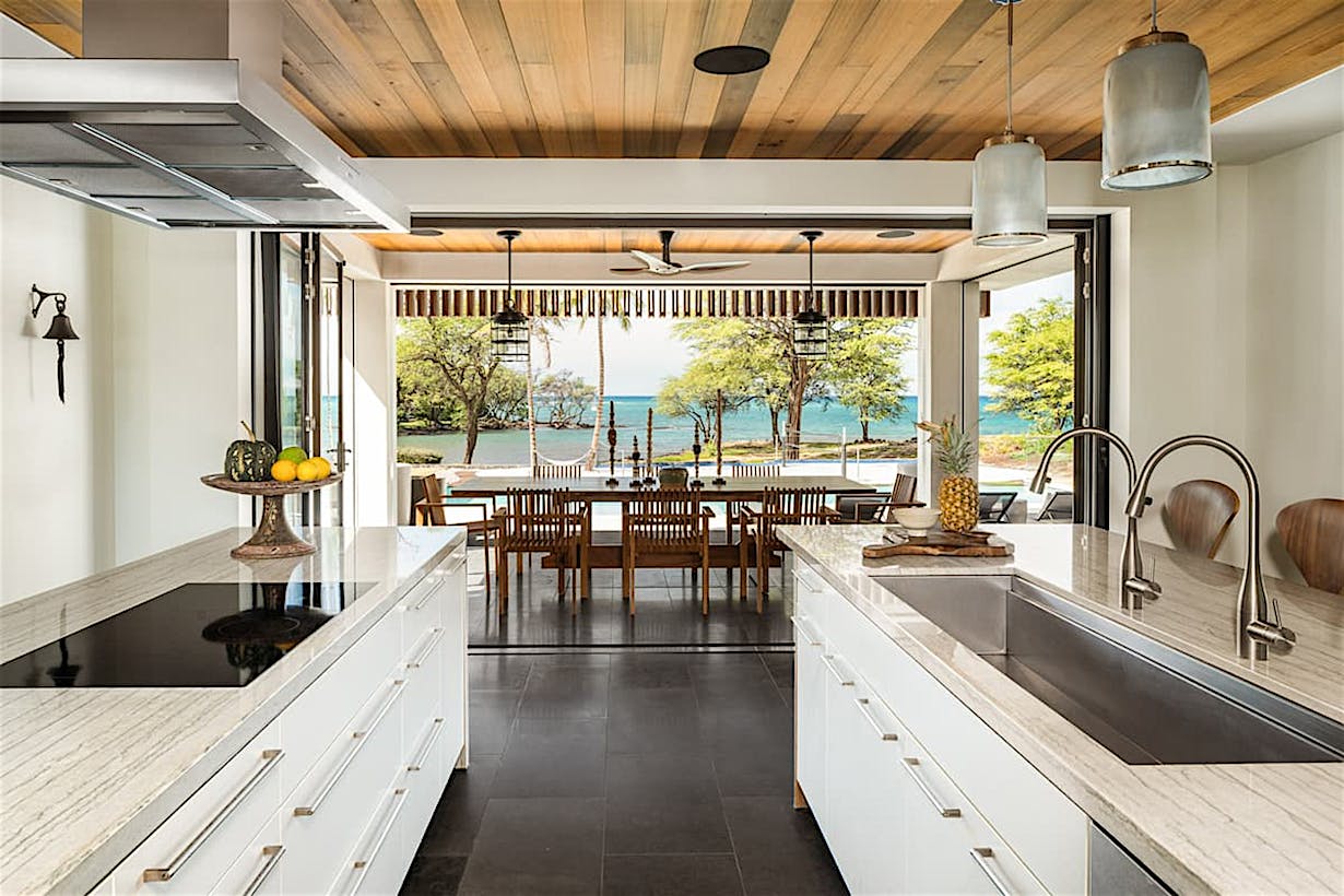 retractable glass walls in kitchen design