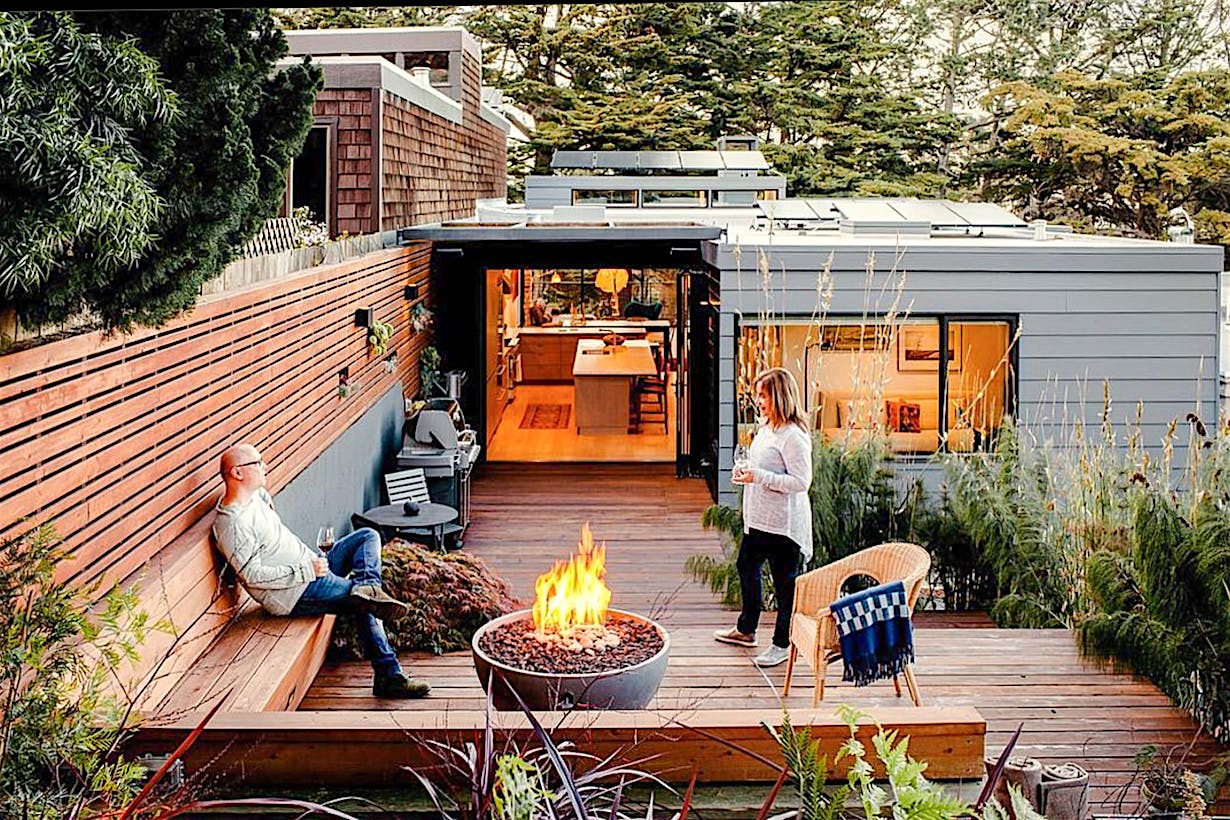 opening glass patio doors create outdoor living