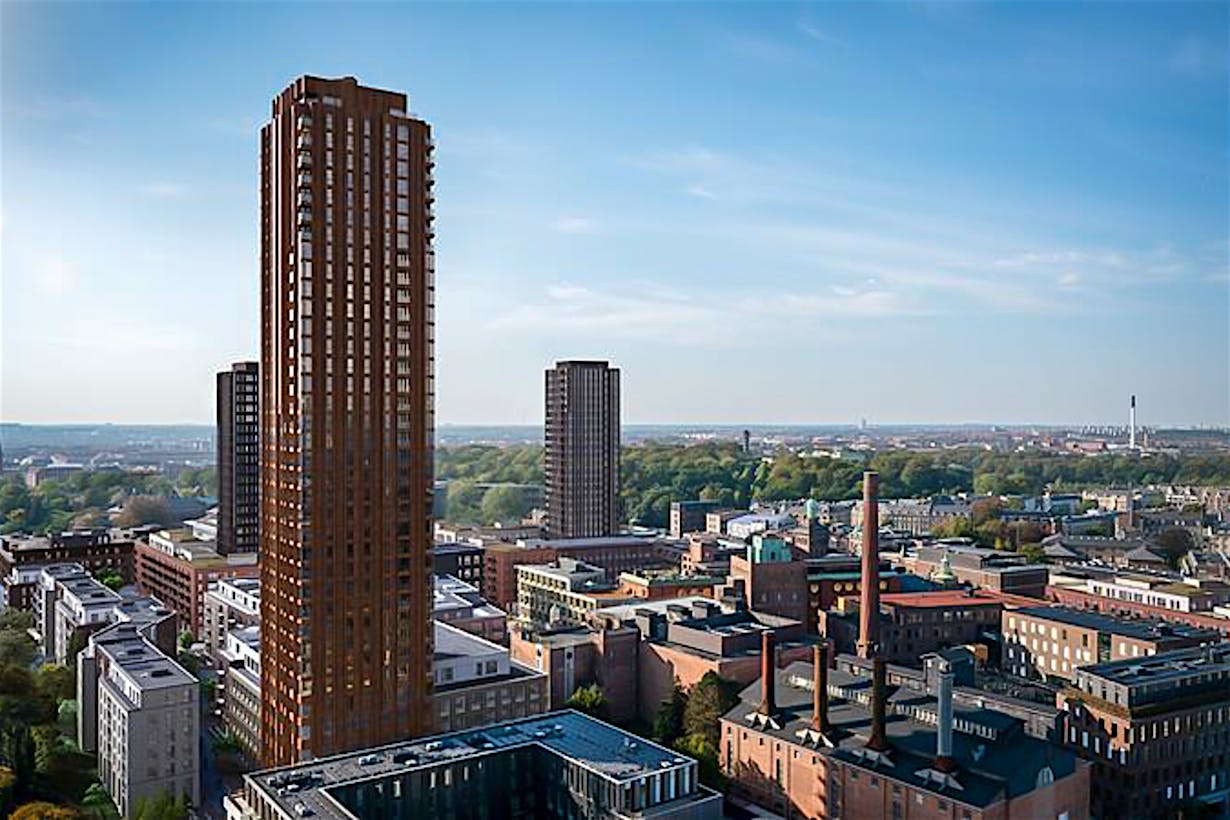 folding glass wall systems in high-rise building