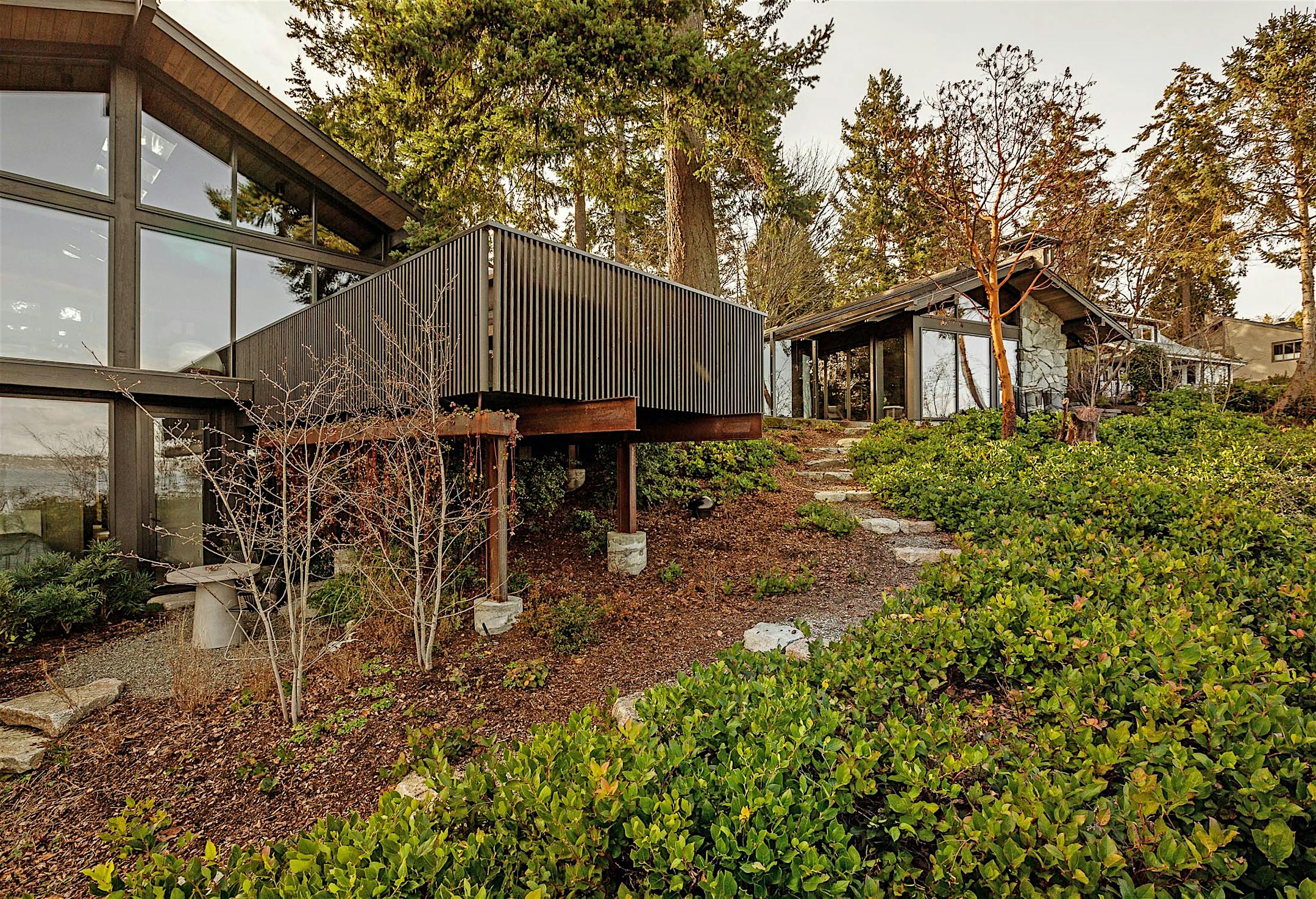 sustainable home with bifold glass doors