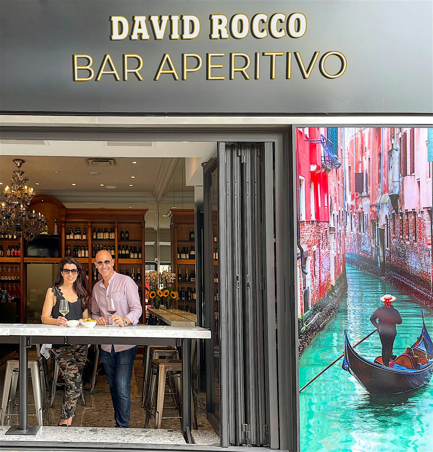 NanaWall folding glass walls in David Rocco Bar Aperitivo