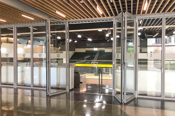 USF Dons Sobrato Center acoustic glass wall