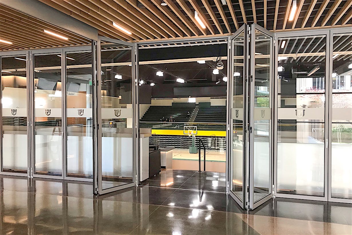 USF Dons Sobrato Center acoustic glass wall