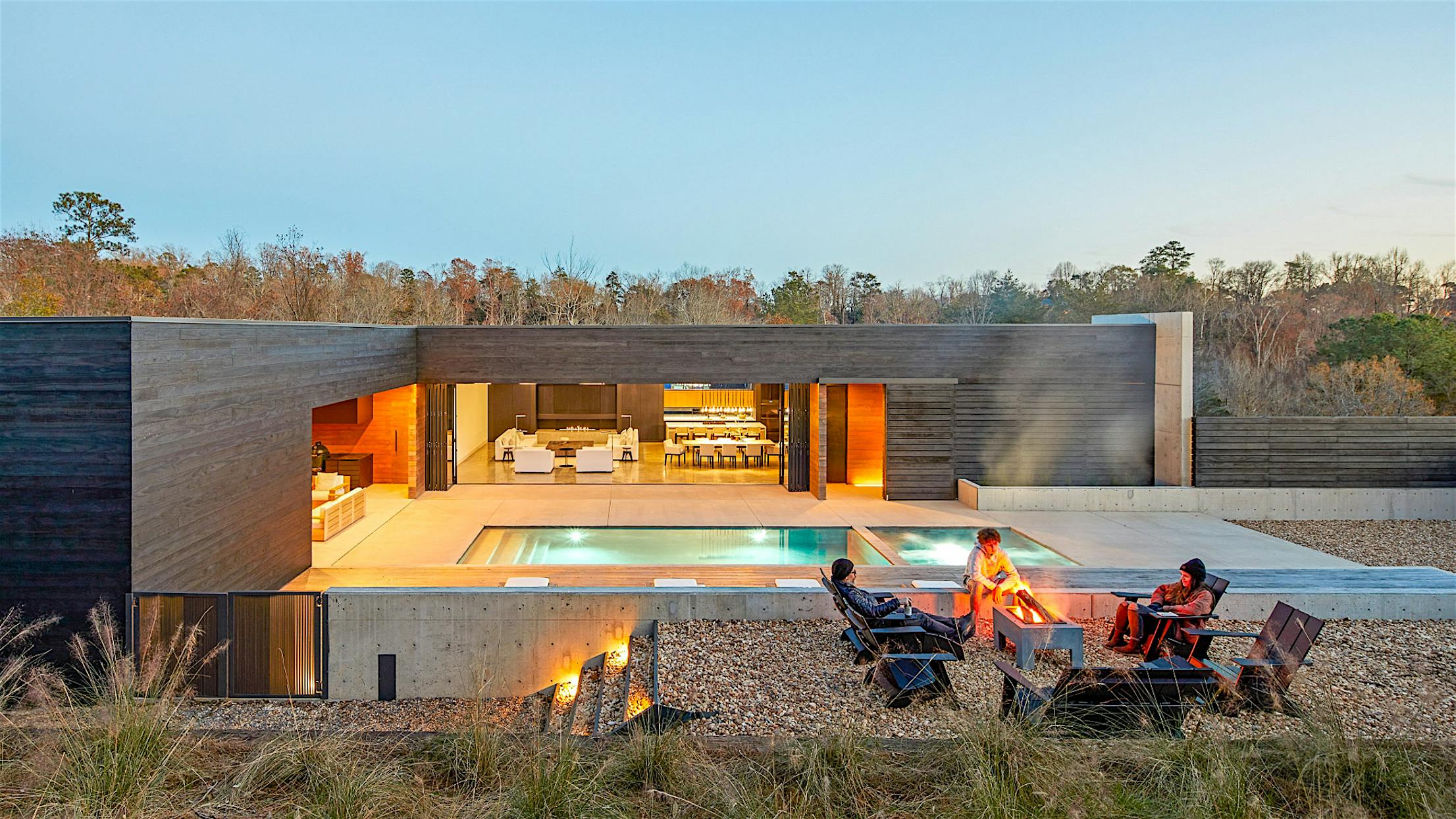 NanaWall bifold glass door in contemporary living