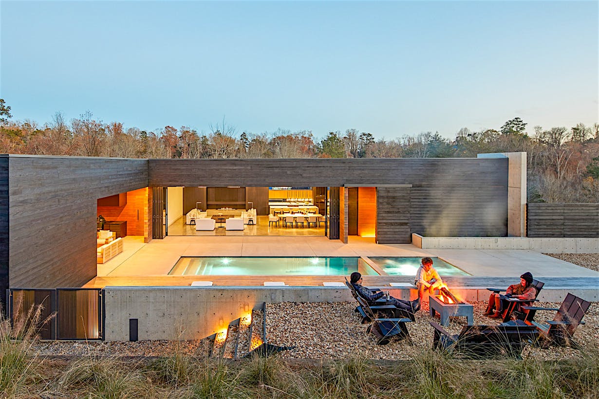 NanaWall bifold glass door in contemporary living