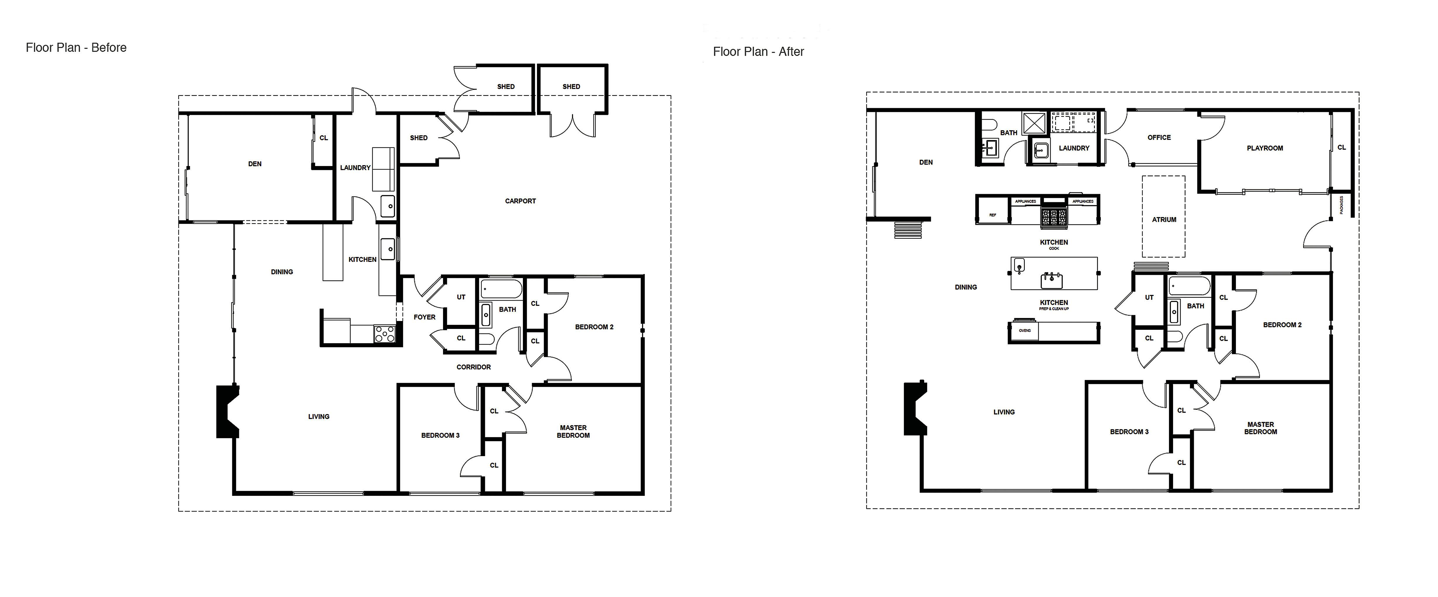 Eichler homes floorplan with NanaWall folding door