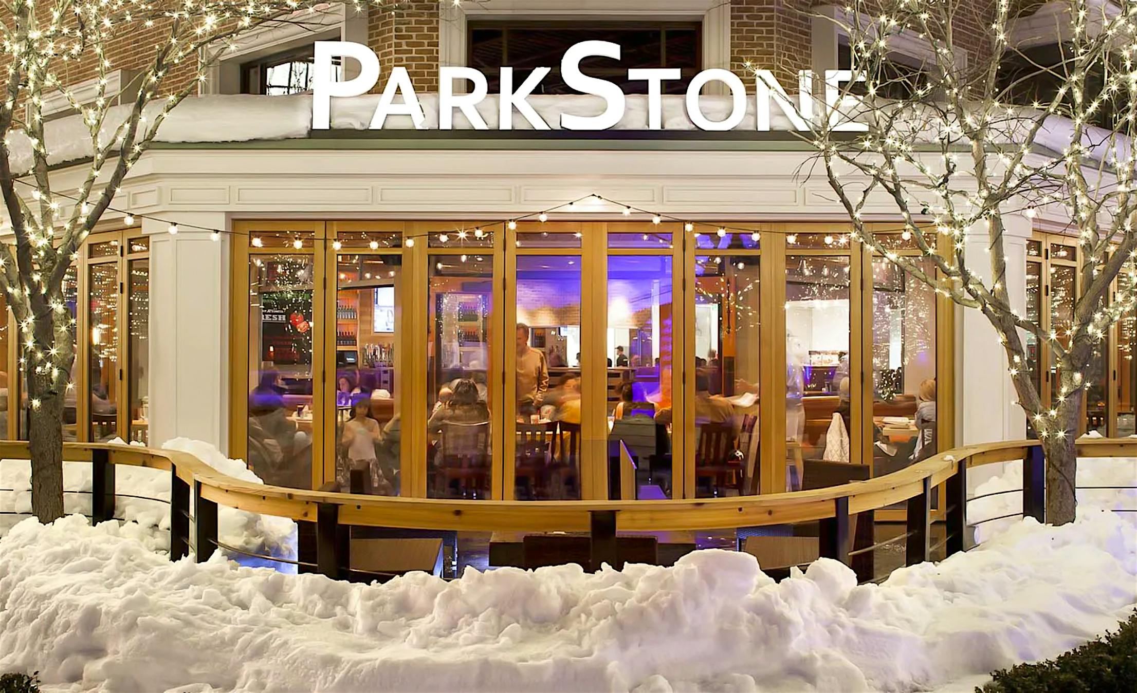 NanaWall commercial movable glass doors in snow
