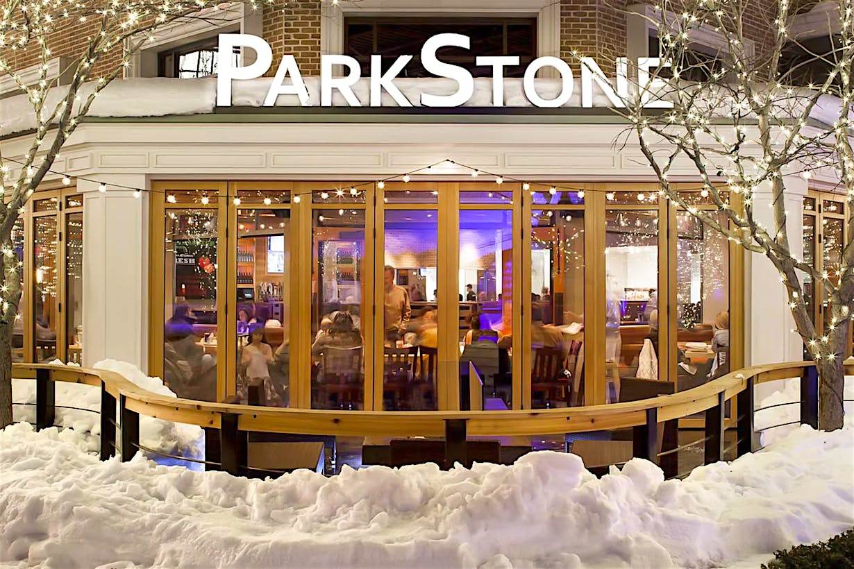NanaWall commercial movable glass doors in snow