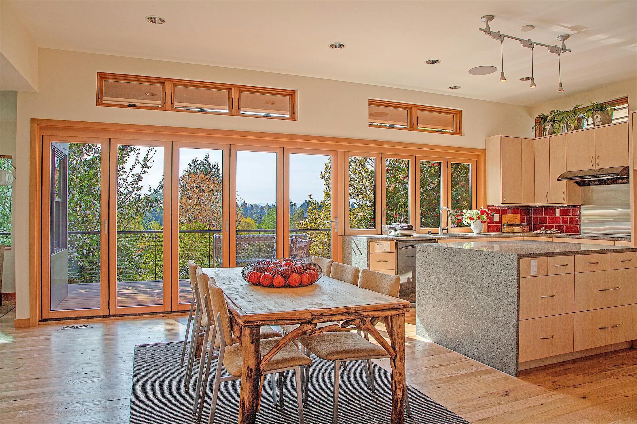 NanaWall Kitchen Transition in aluminum clad