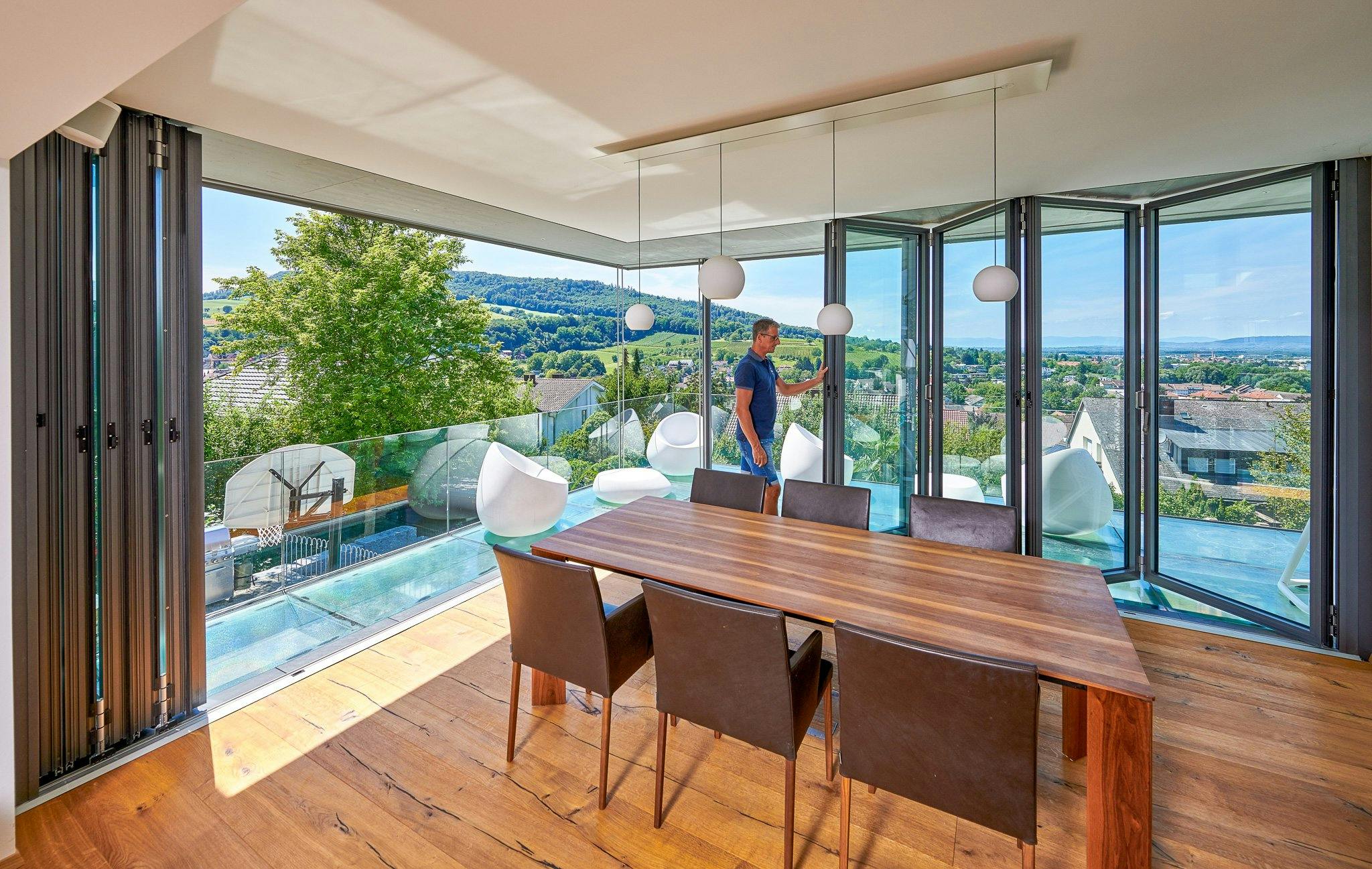 OPEN KITCHEN DINING ROOM WITH A VIEW