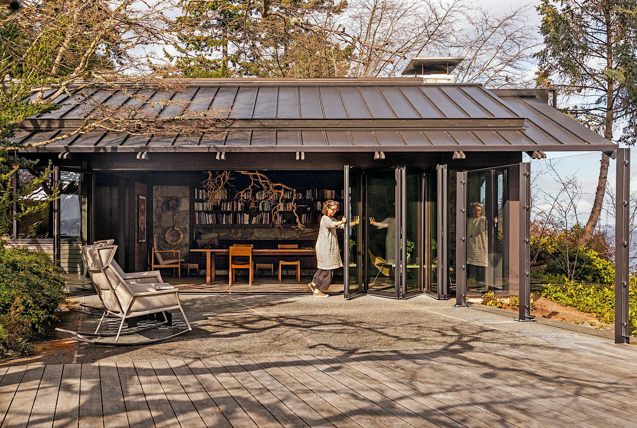 sustainable ADU design with retractable glass walls