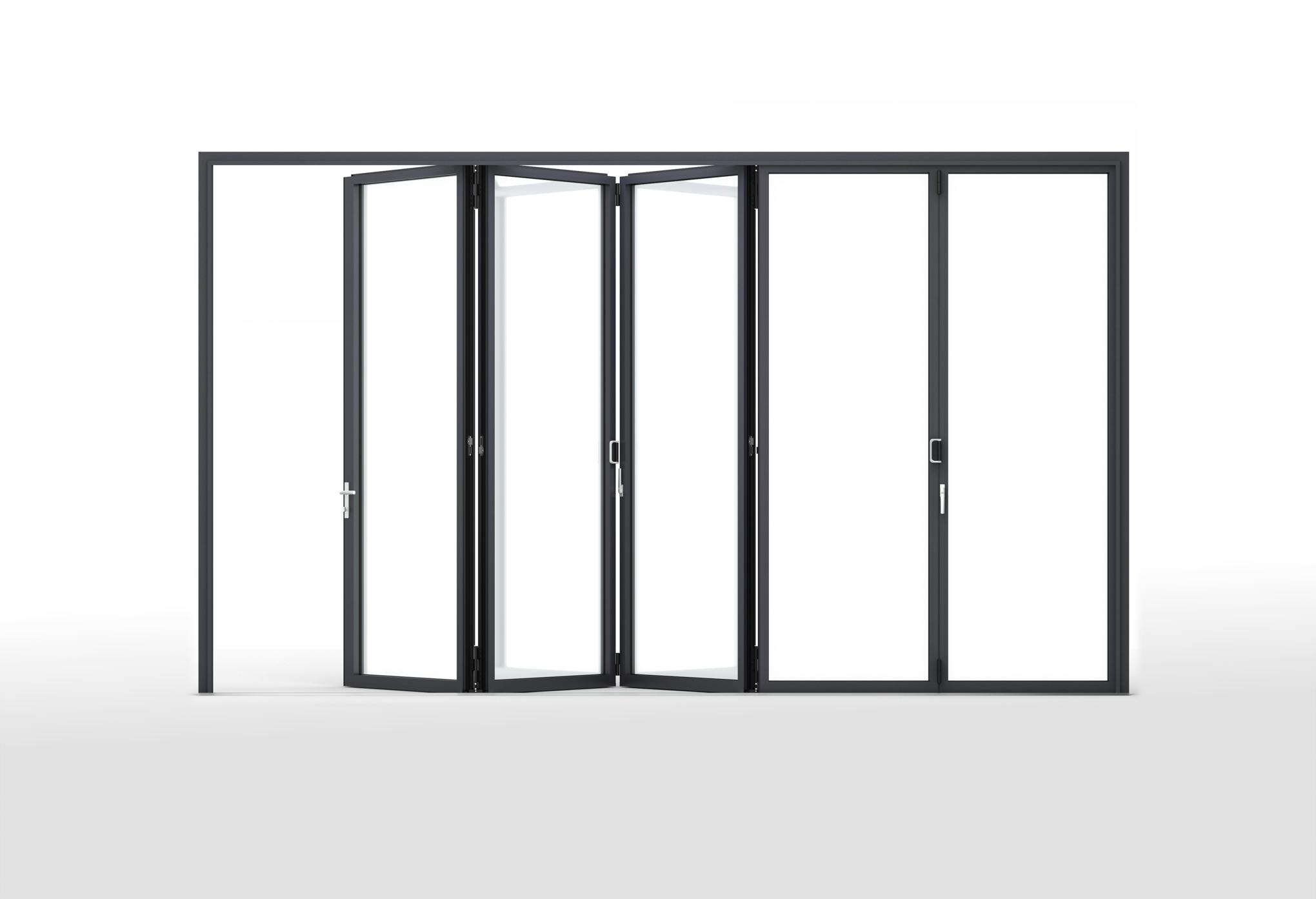 slimmest framed folding glass walls