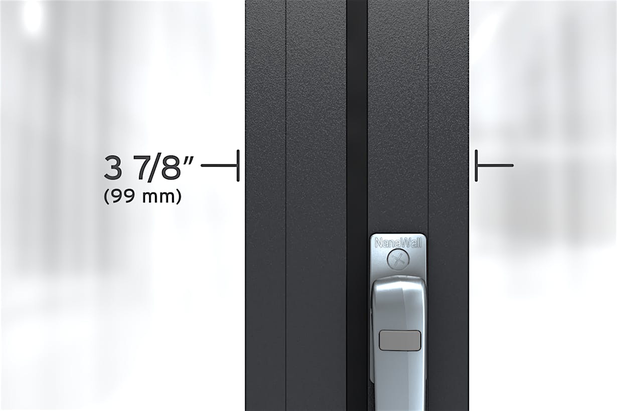 slim aluminum folding glass wall