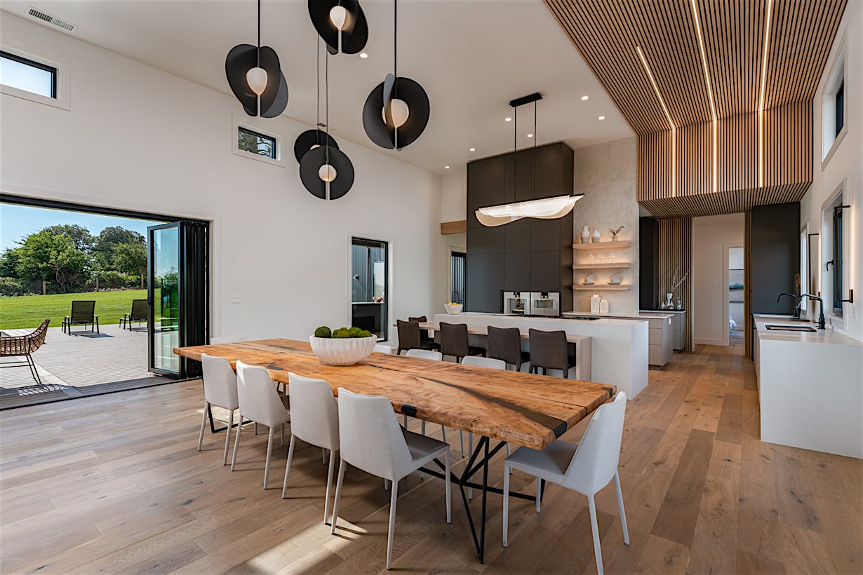bi-folding glass walls