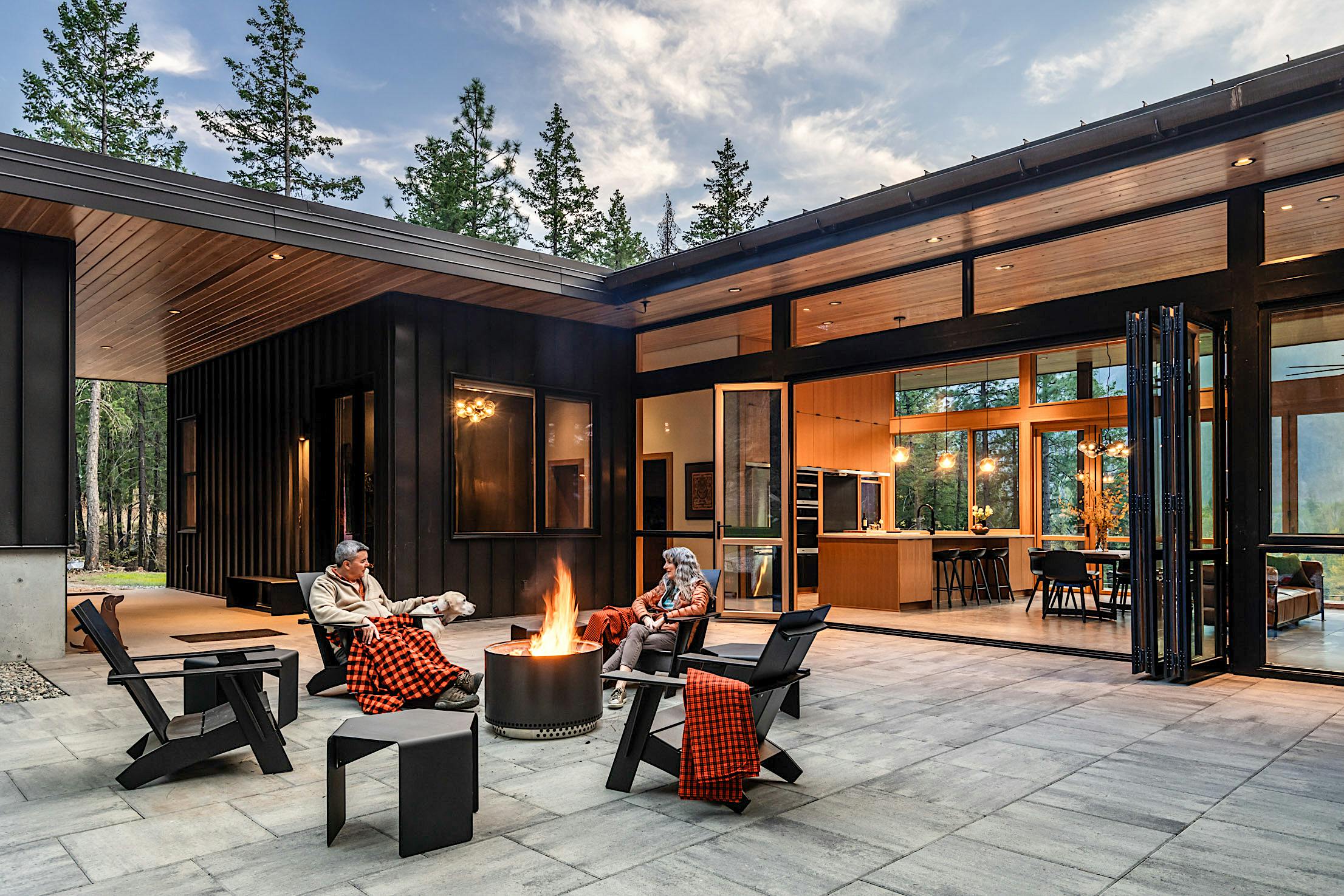 energy-efficient clad folding glass wall