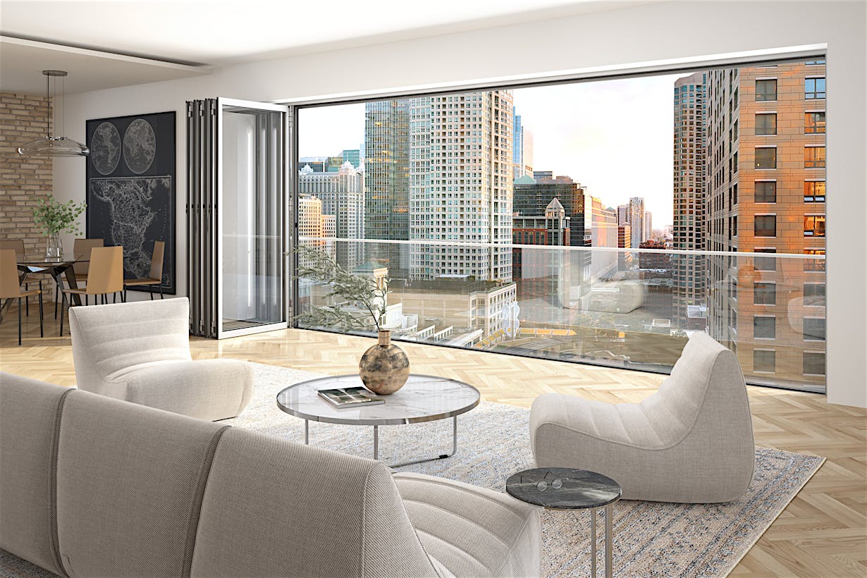 folding operable glass walls