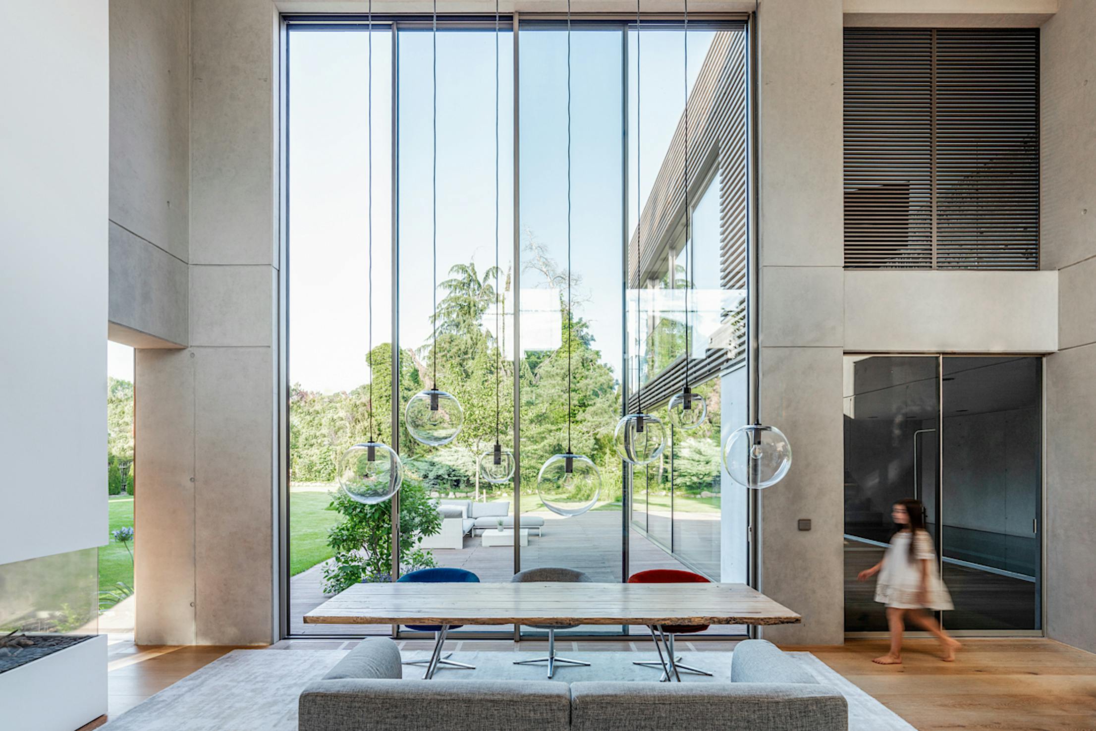sliding operable glass walls