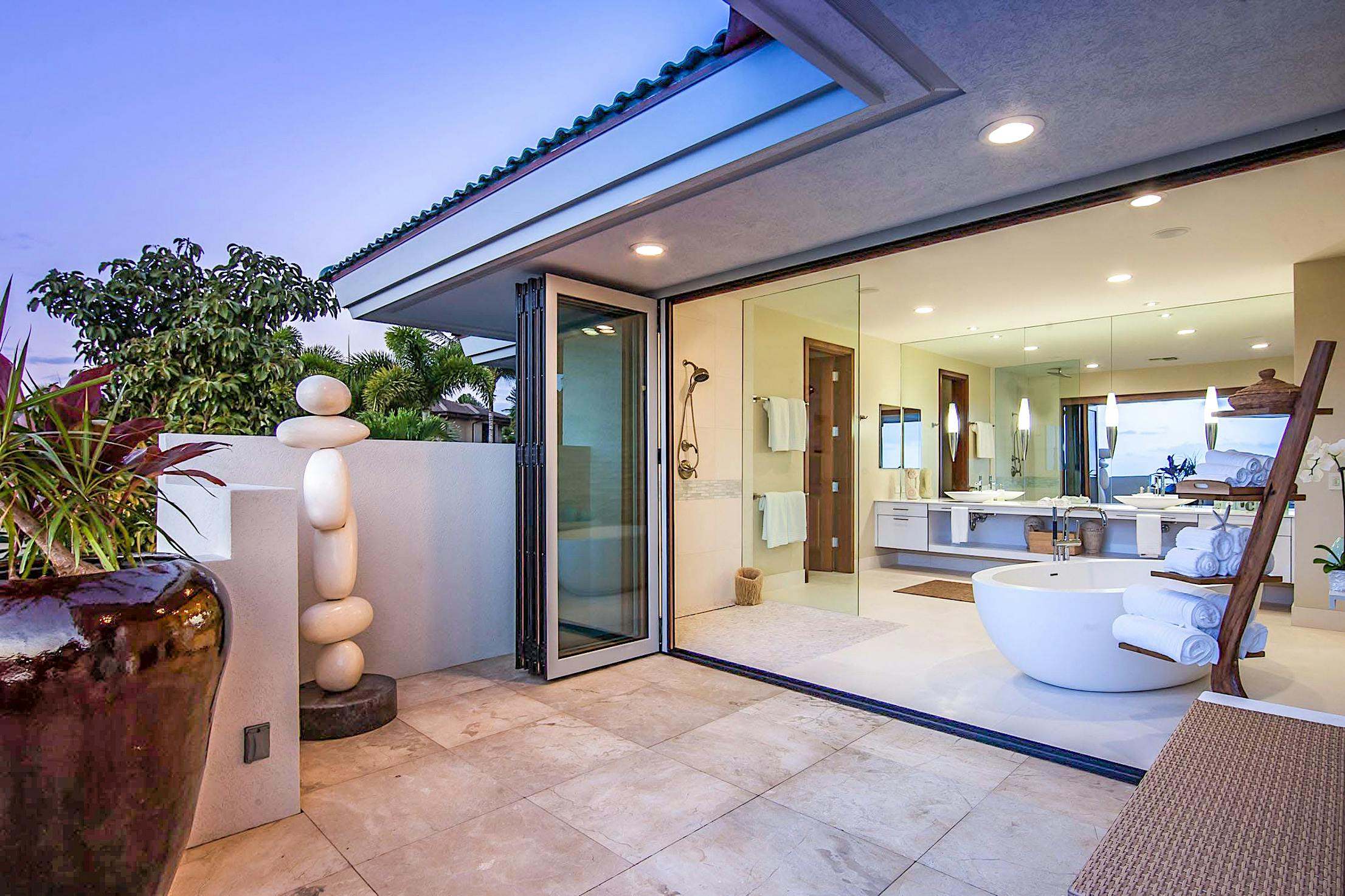 clad bifold glass walls