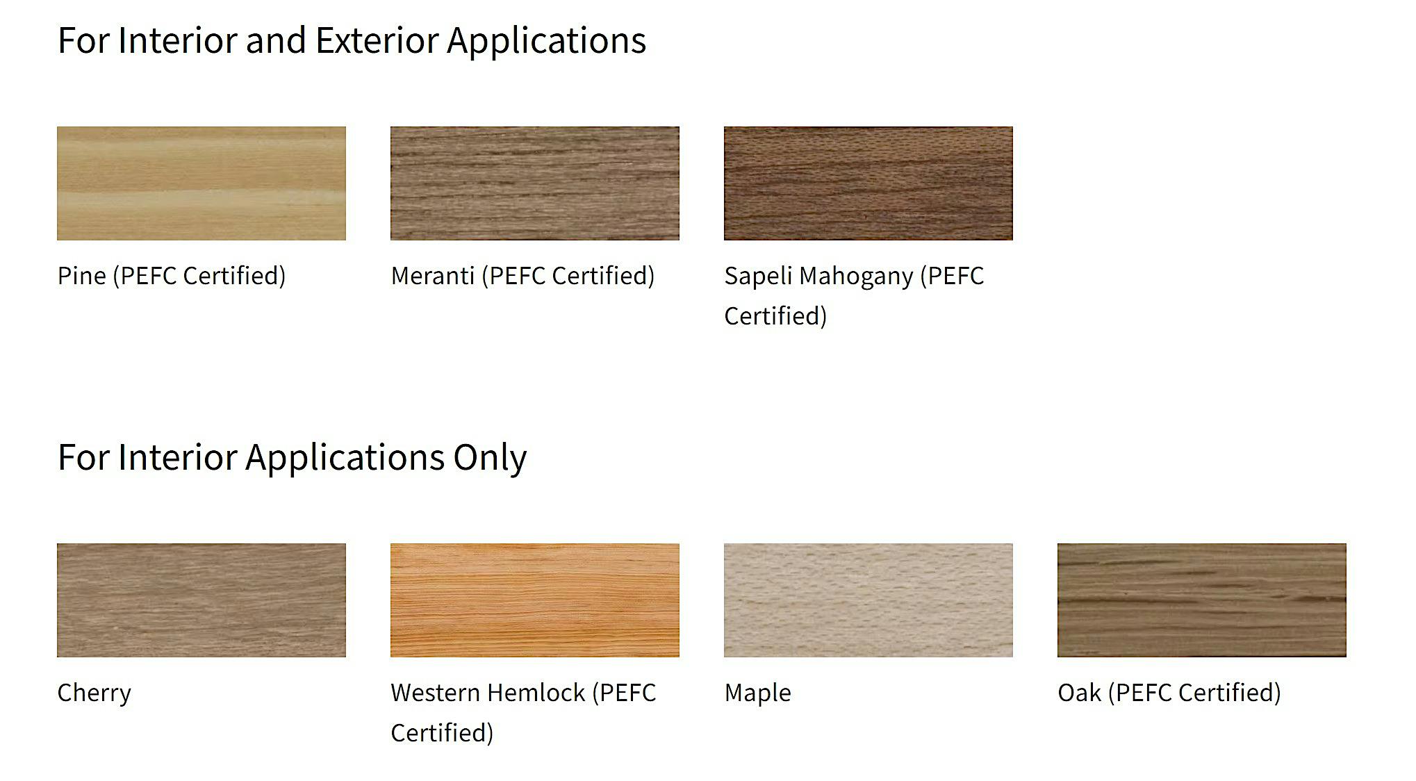 wood options
