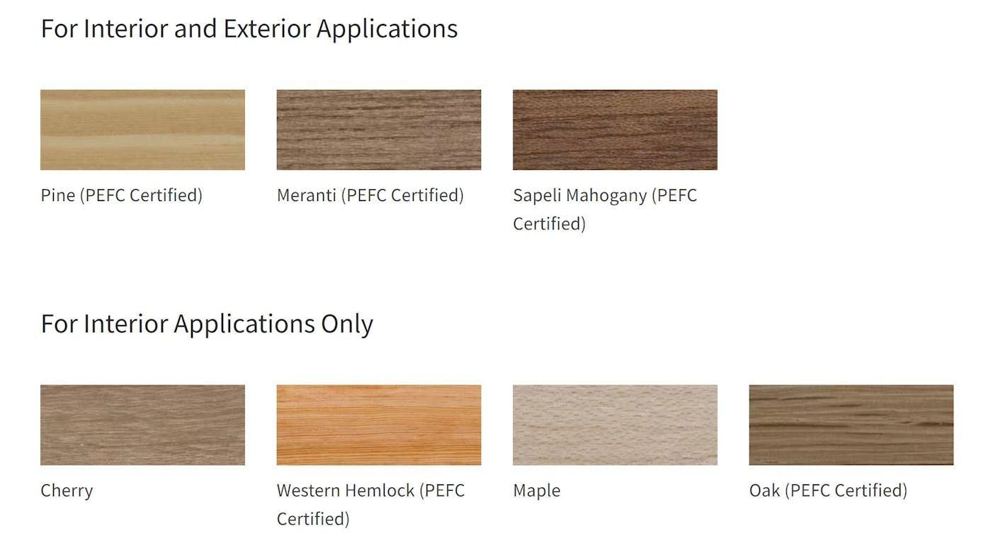 wood options