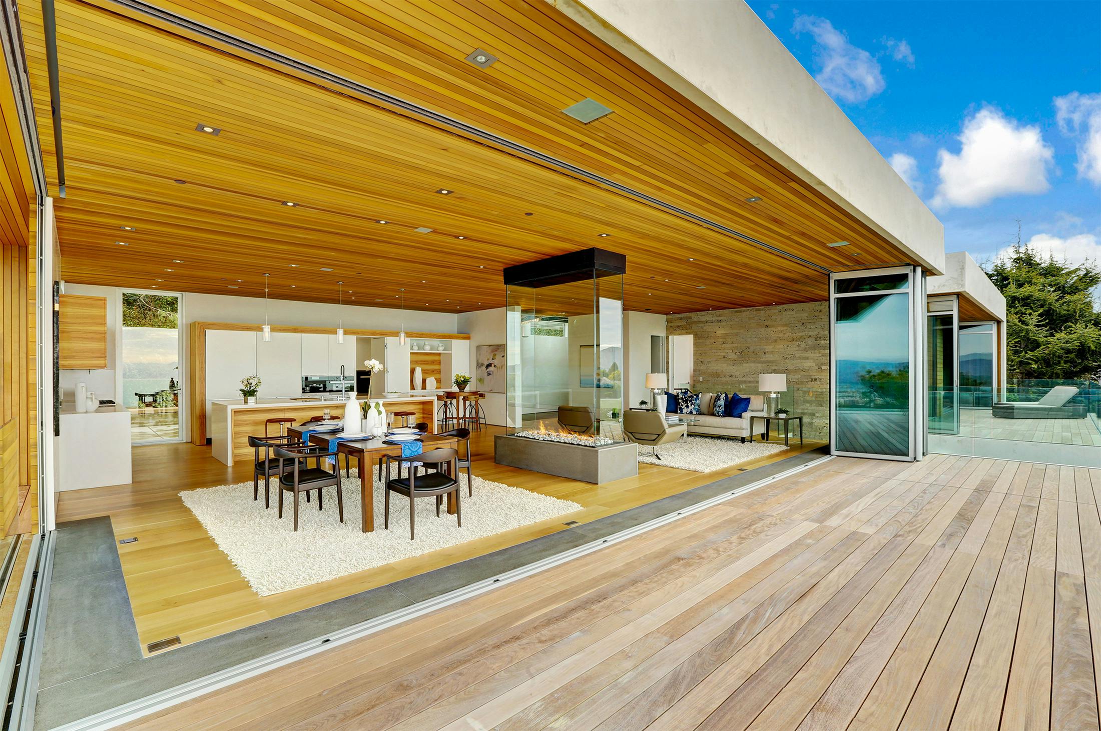 sliding glass walls