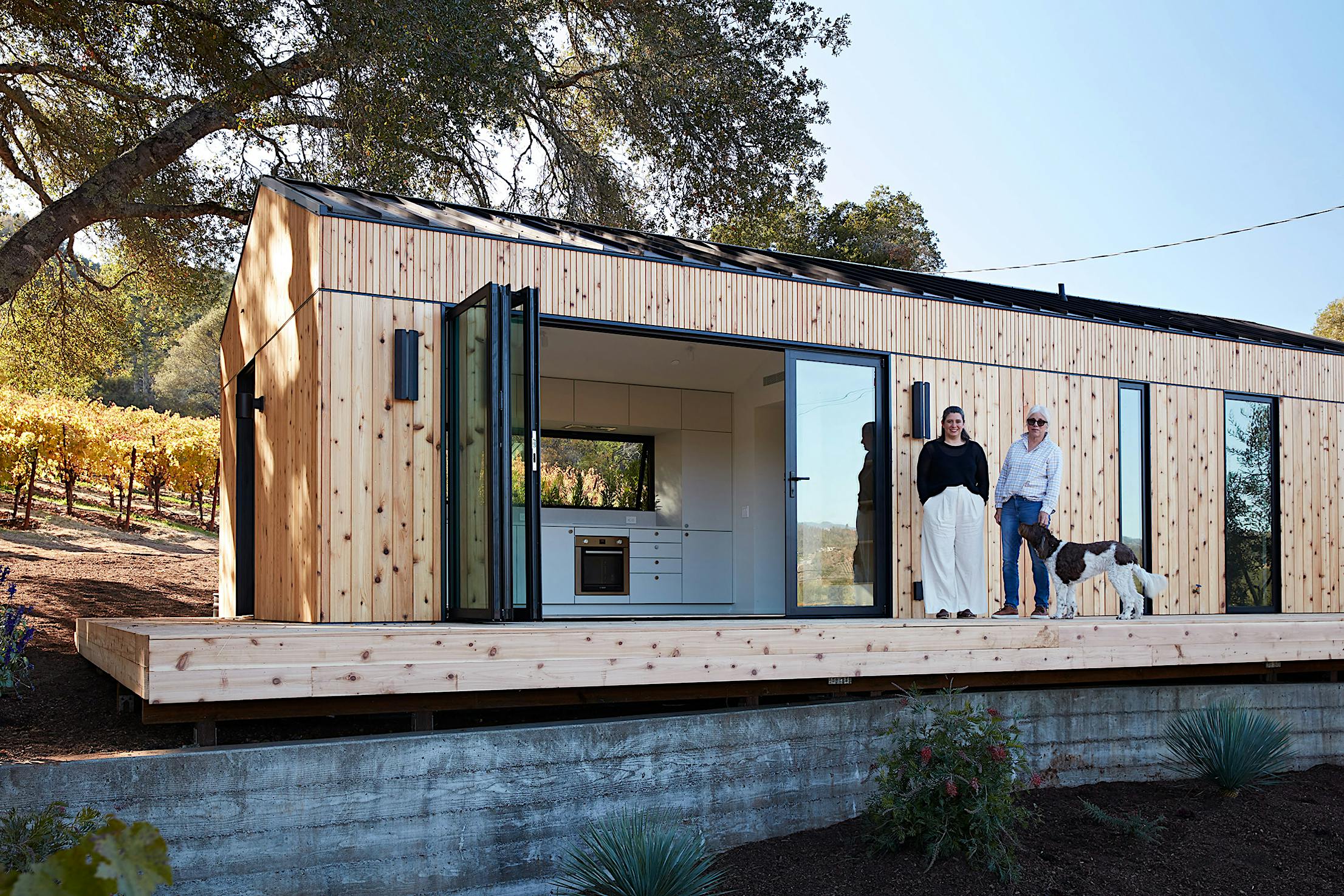 Dwell House opening glass wall