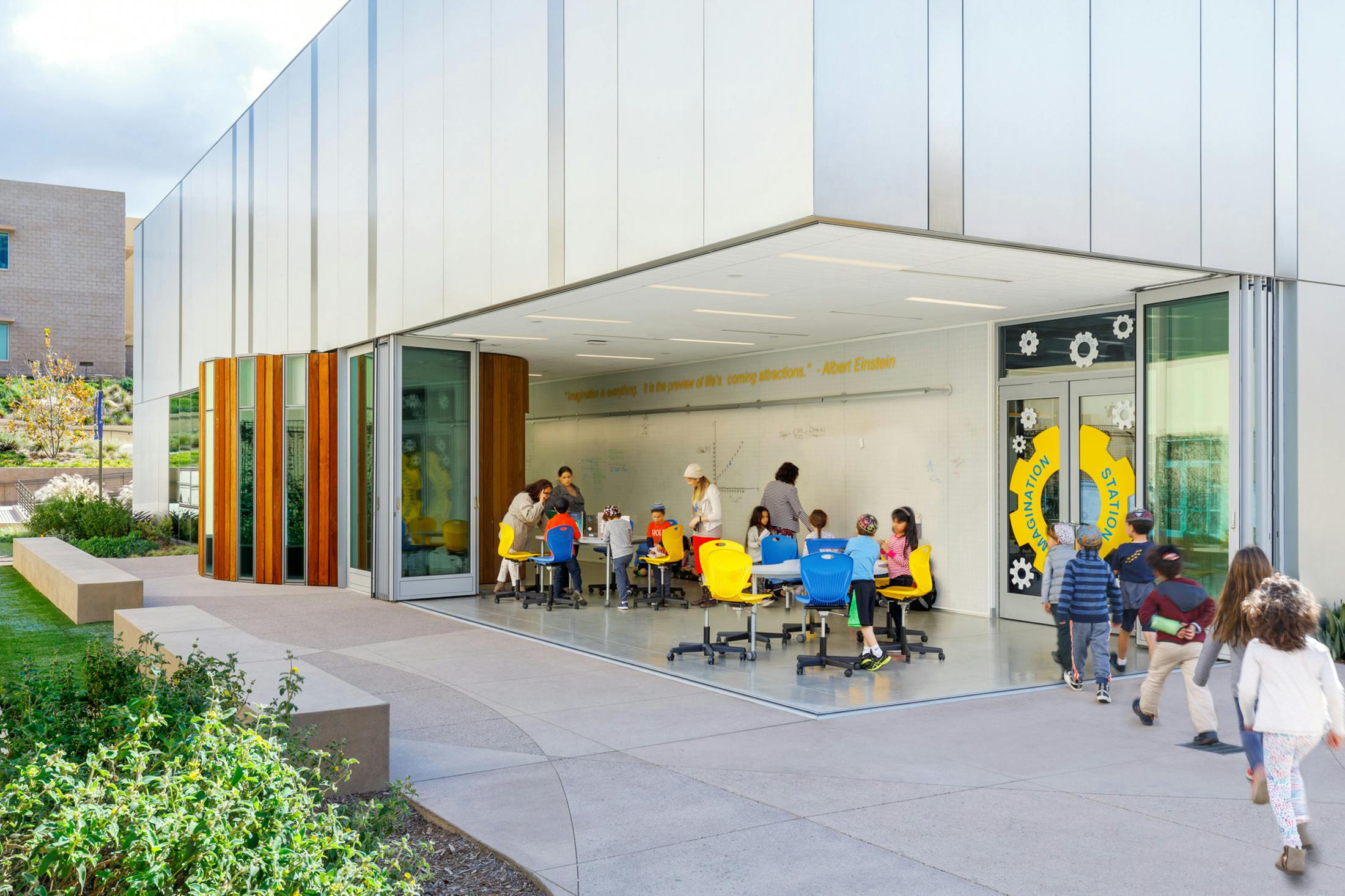sliding commercial glass walls for schools