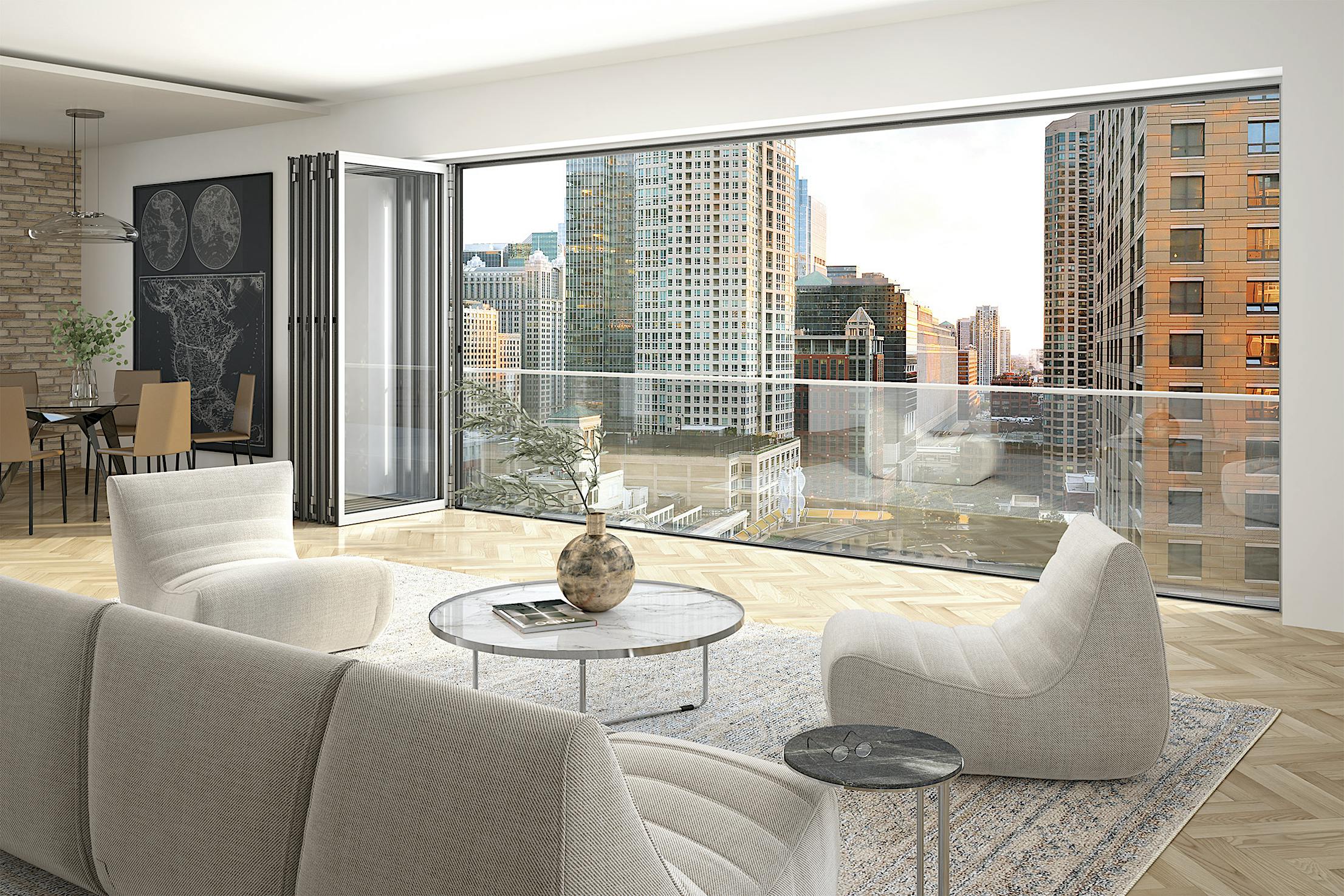 multifamily folding glass walls